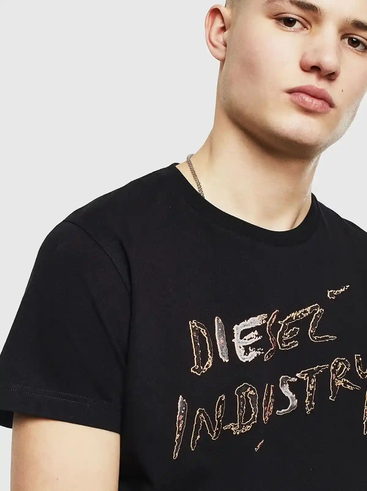 Black T-shirt with Diesel Industry logo