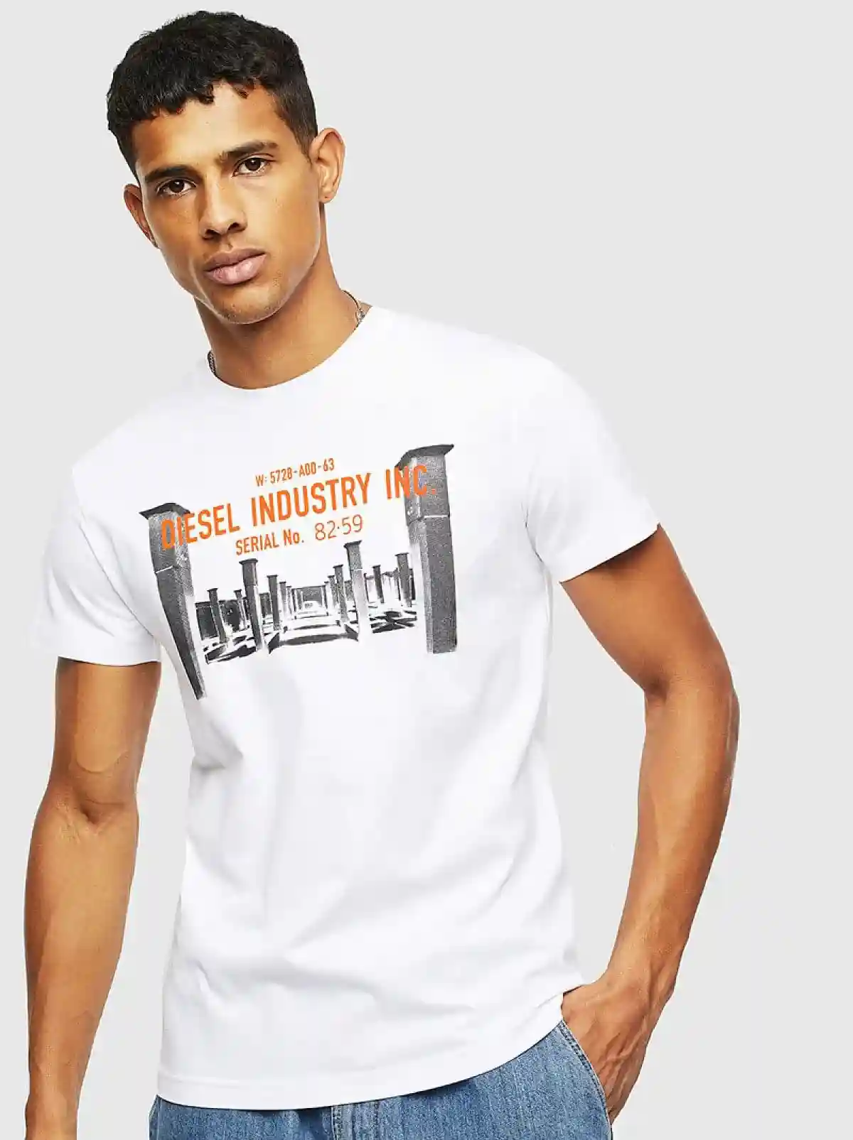 White T-shirt with Diesel Industry logo