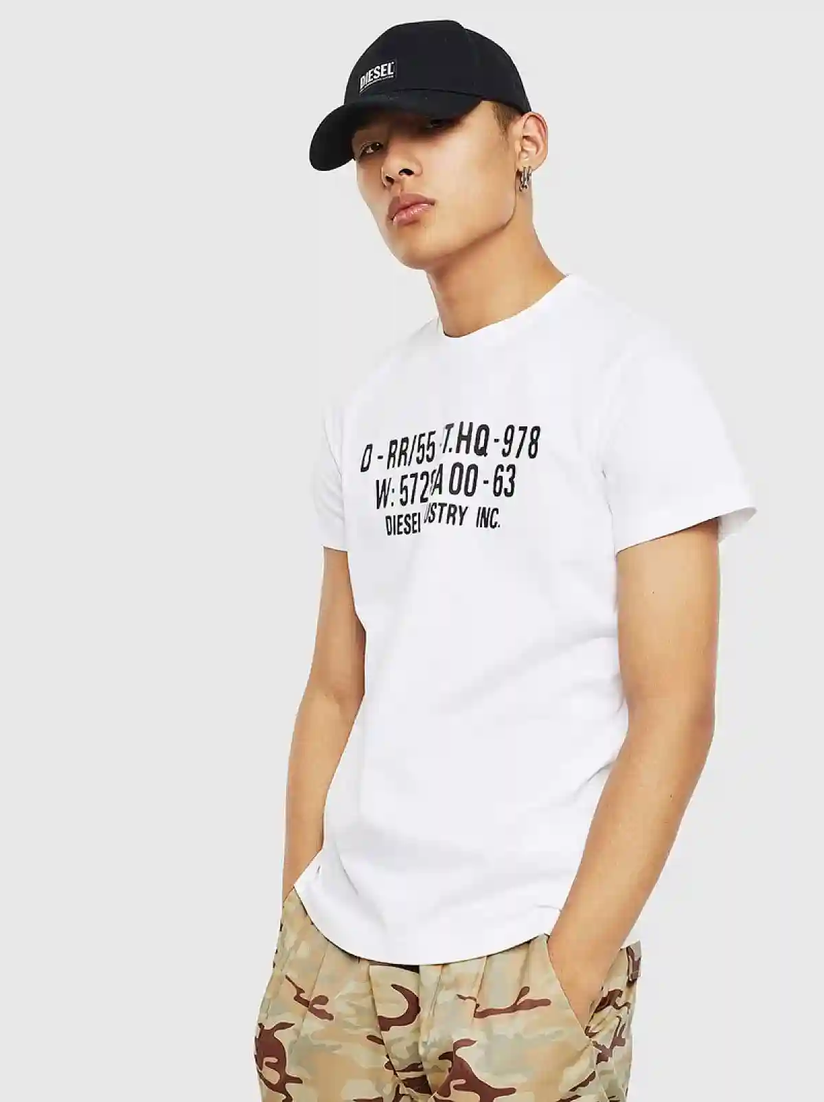 White T-shirt with faded 978 print