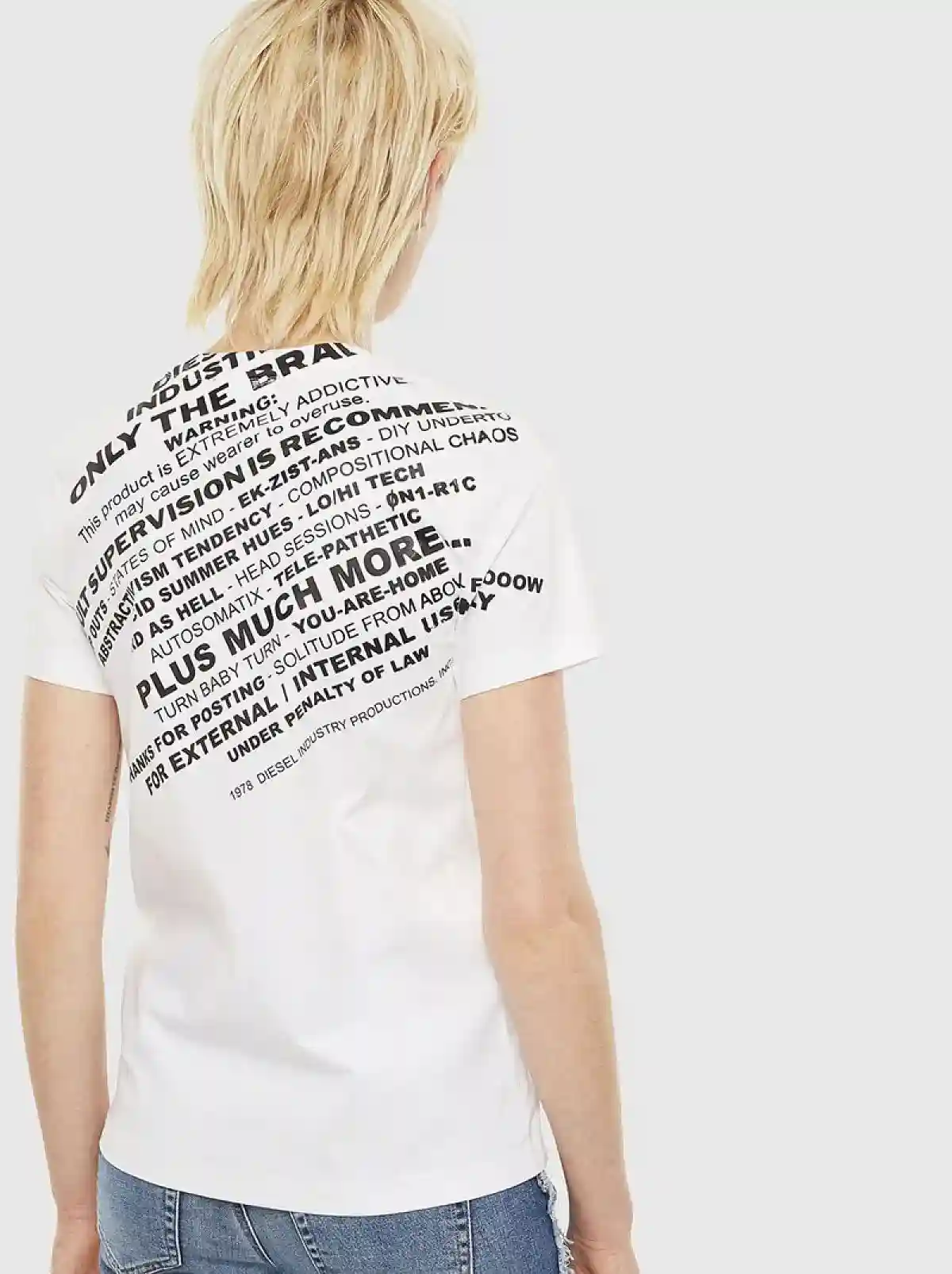 White T-shirt with slogan print