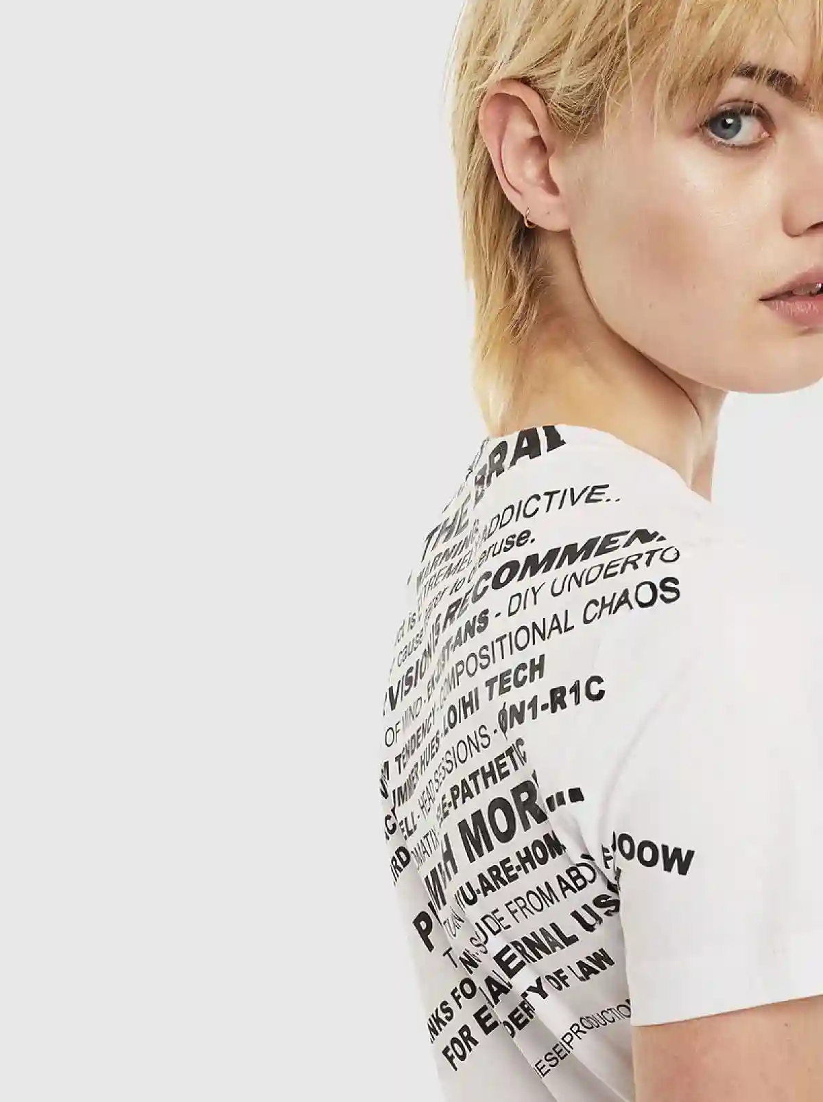 White T-shirt with slogan print