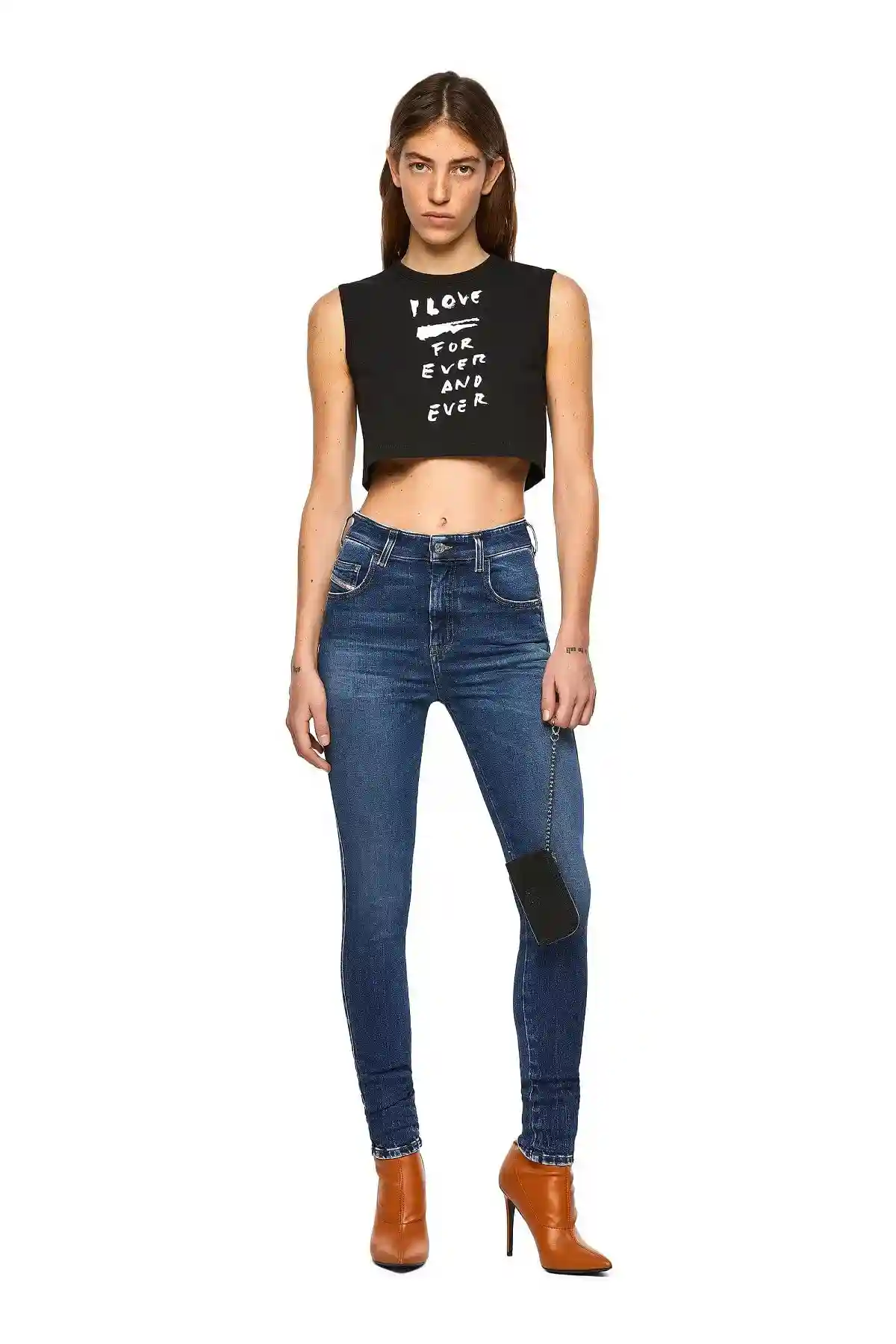 Blue Super skinny Jeans-1984 SLANDY-HIGH