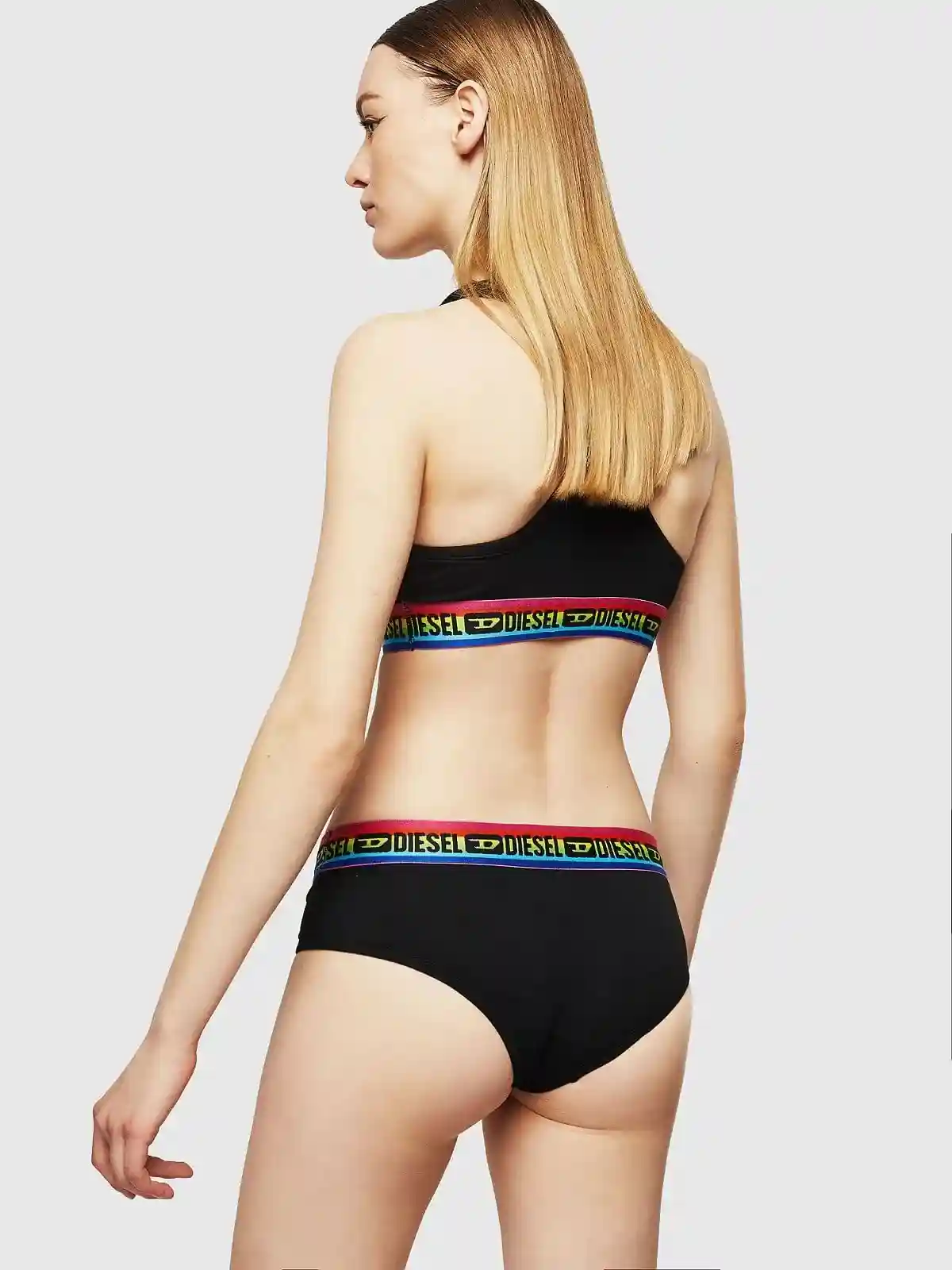 Black Brazilian briefs with Diesel logo