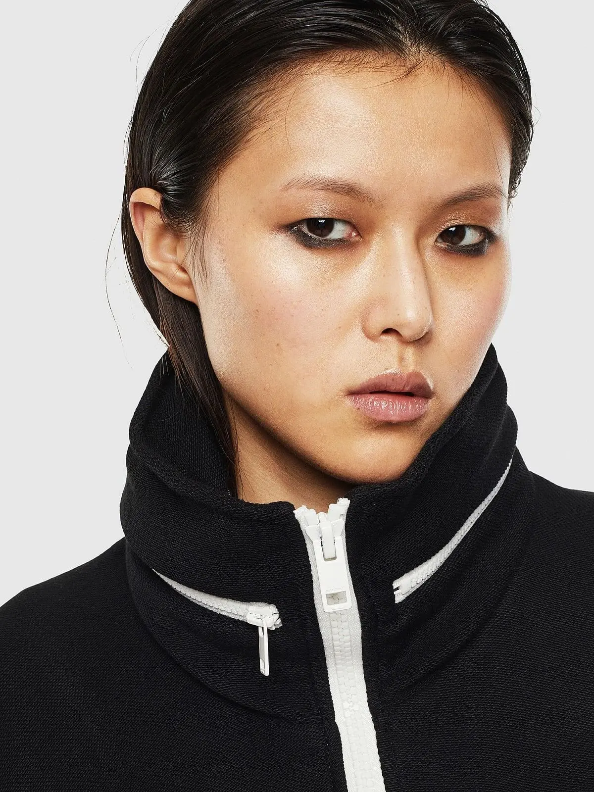 Black Panelled jacket with Copyright inserts