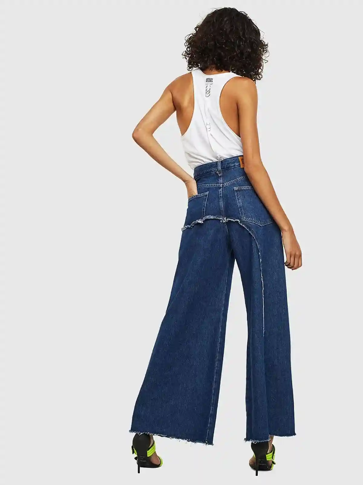 Blue Wide Fit Jeans-D-Izzier