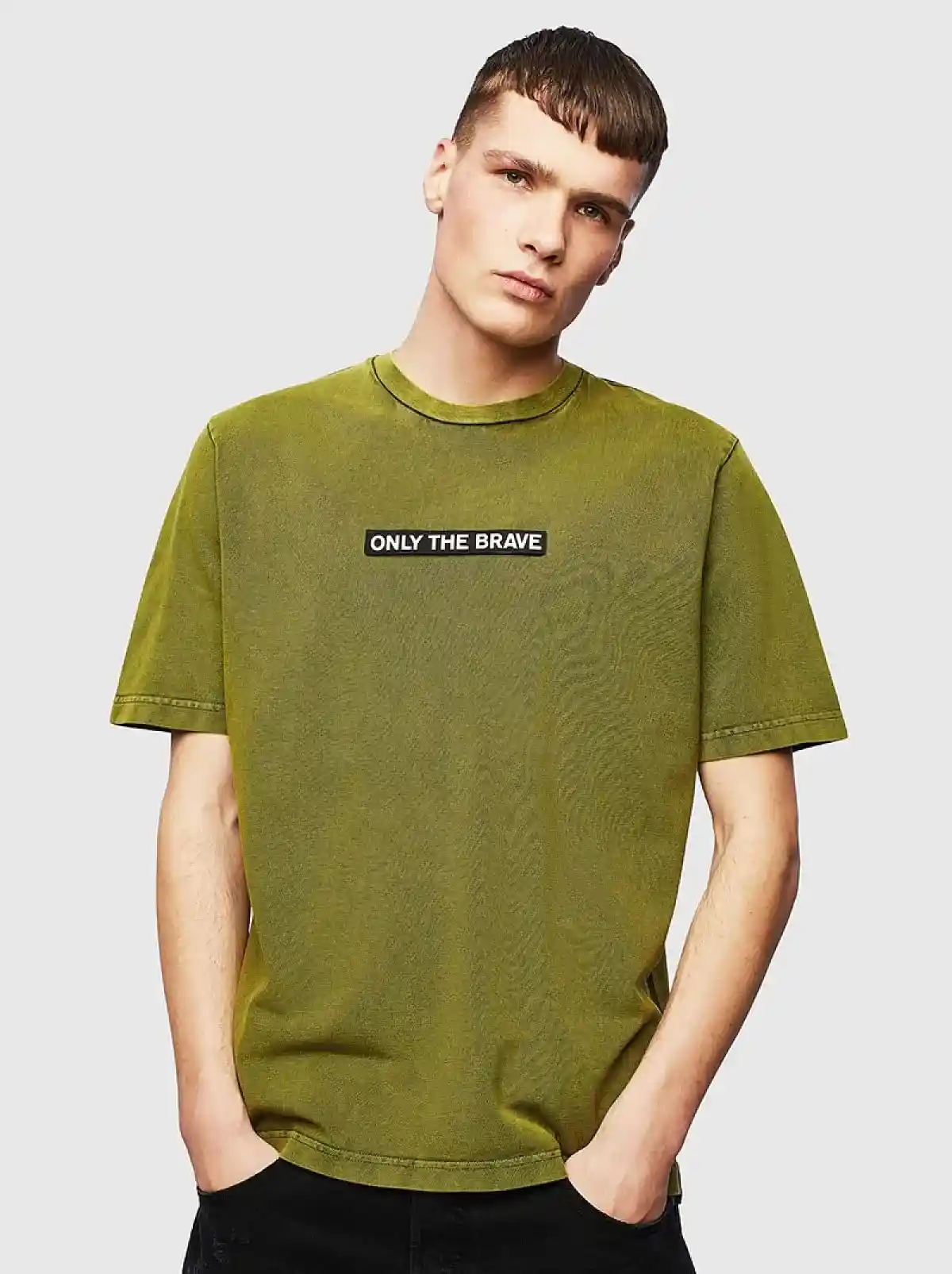 Yellow T-shirt in cotton piquè