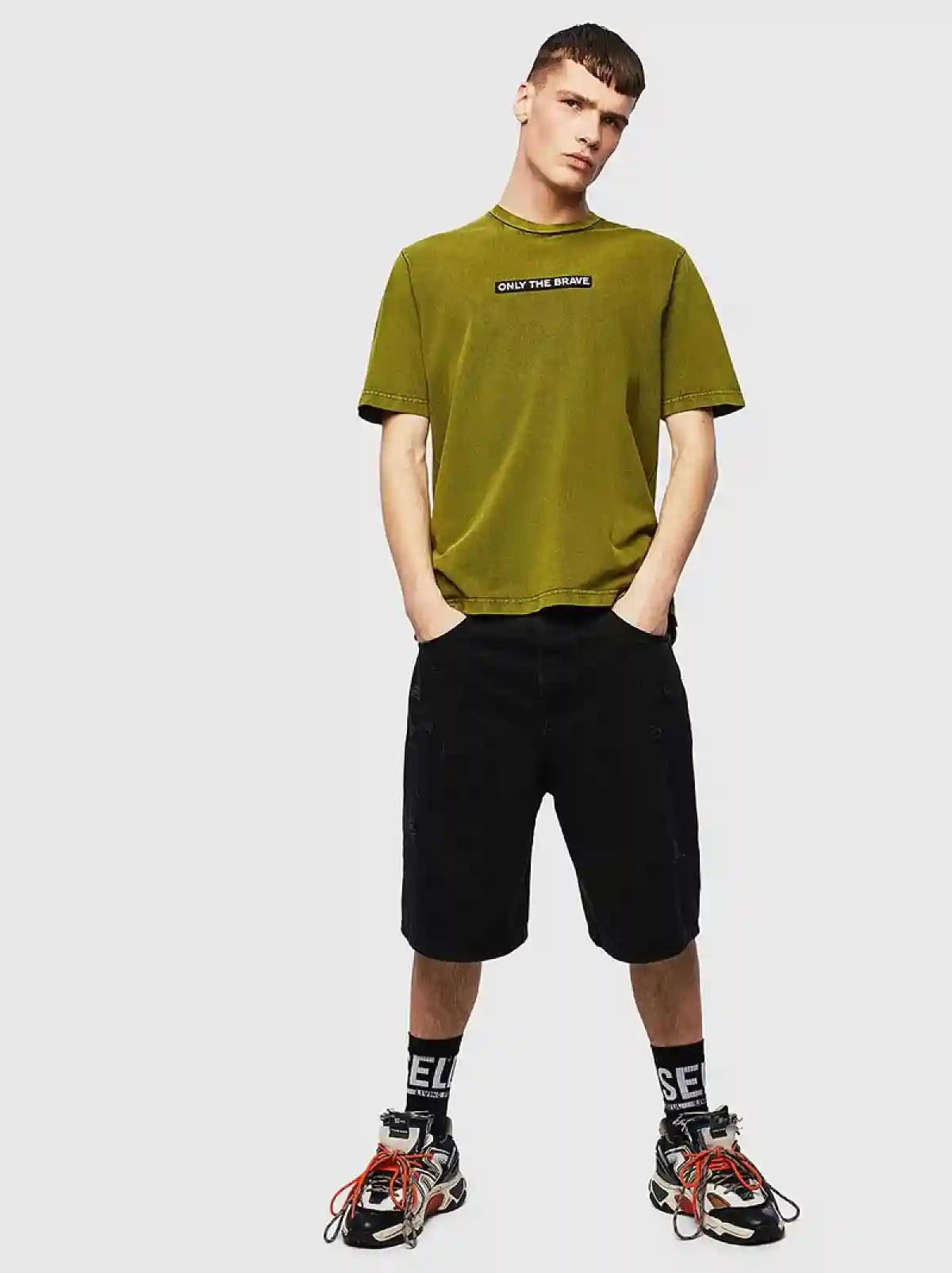 Yellow T-shirt in cotton piquè