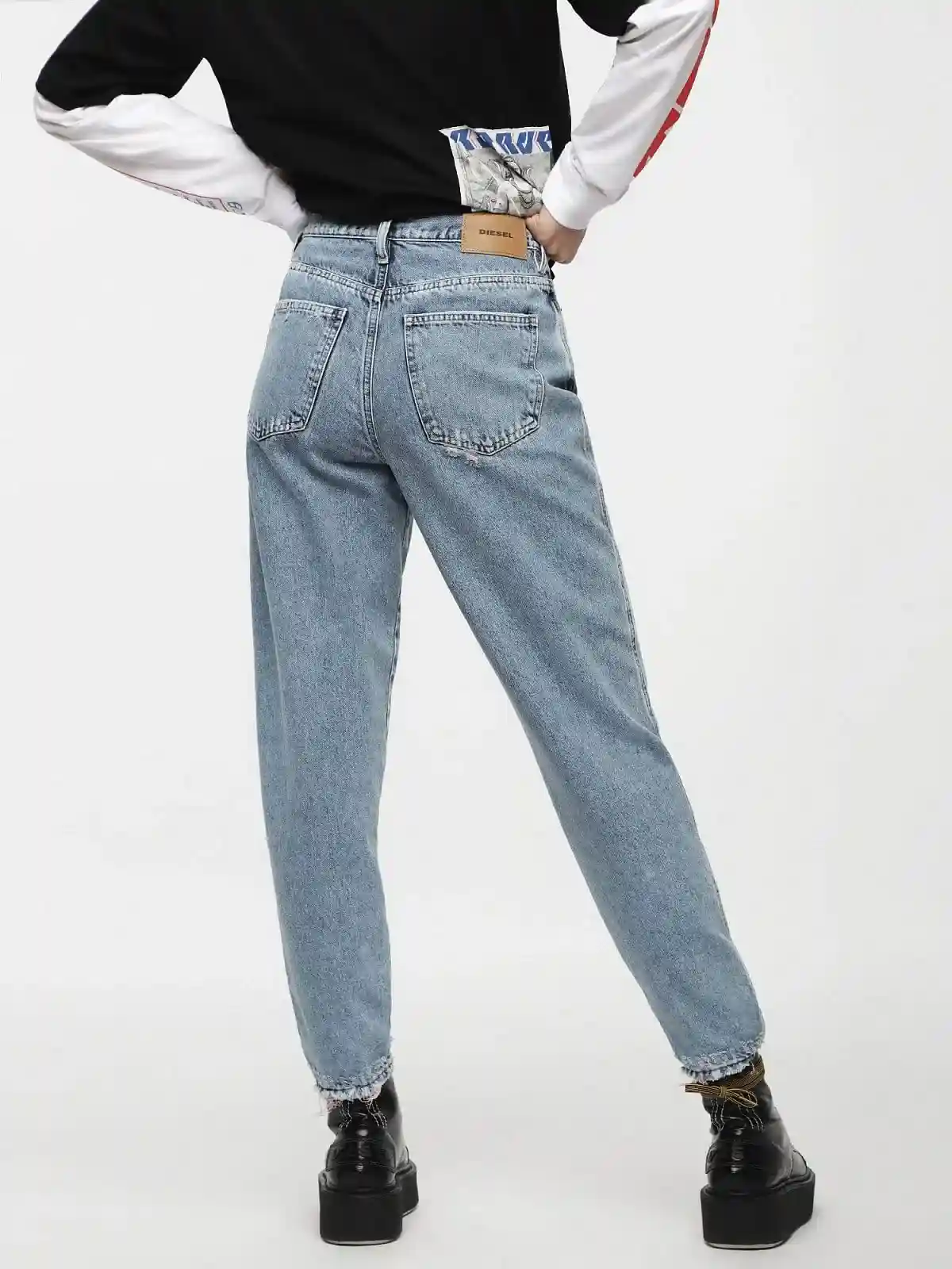 Blue Straight Fit Jeans-Alys