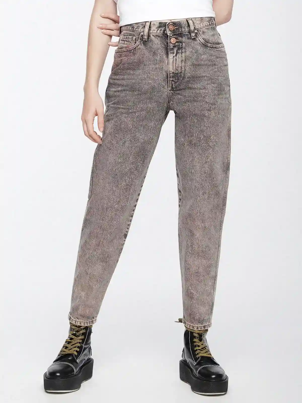 Blue Straight Fit Jeans-Alys