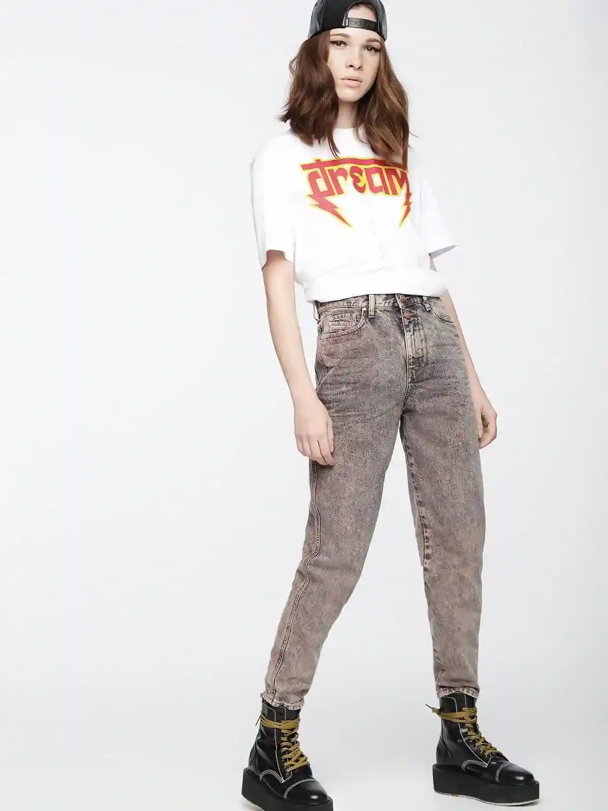 Blue Straight Fit Jeans-Alys