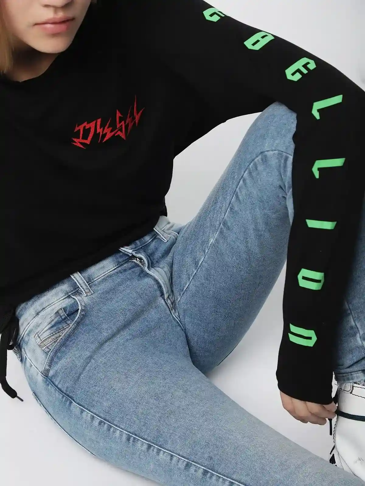 Blue Super Skinny Fit Jeans-Slandy Low