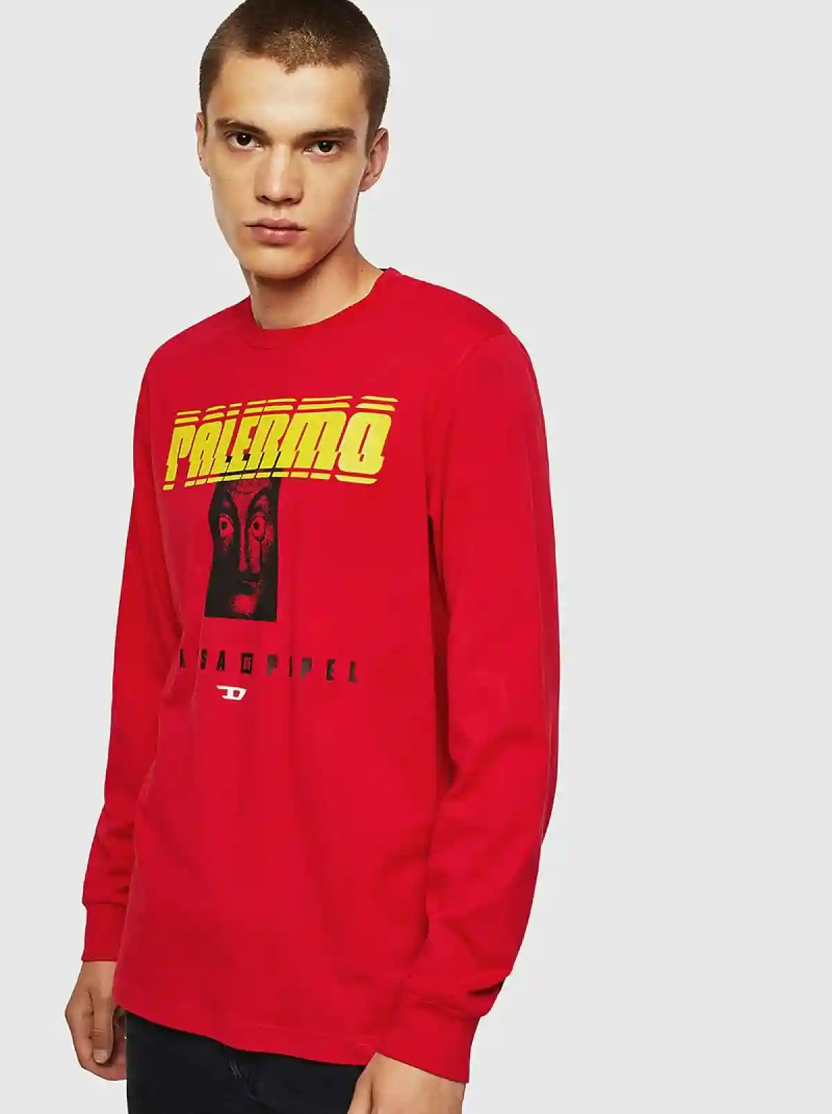 Red Palermo long-sleeve T-Shirt Diesel x La Casa de Papel