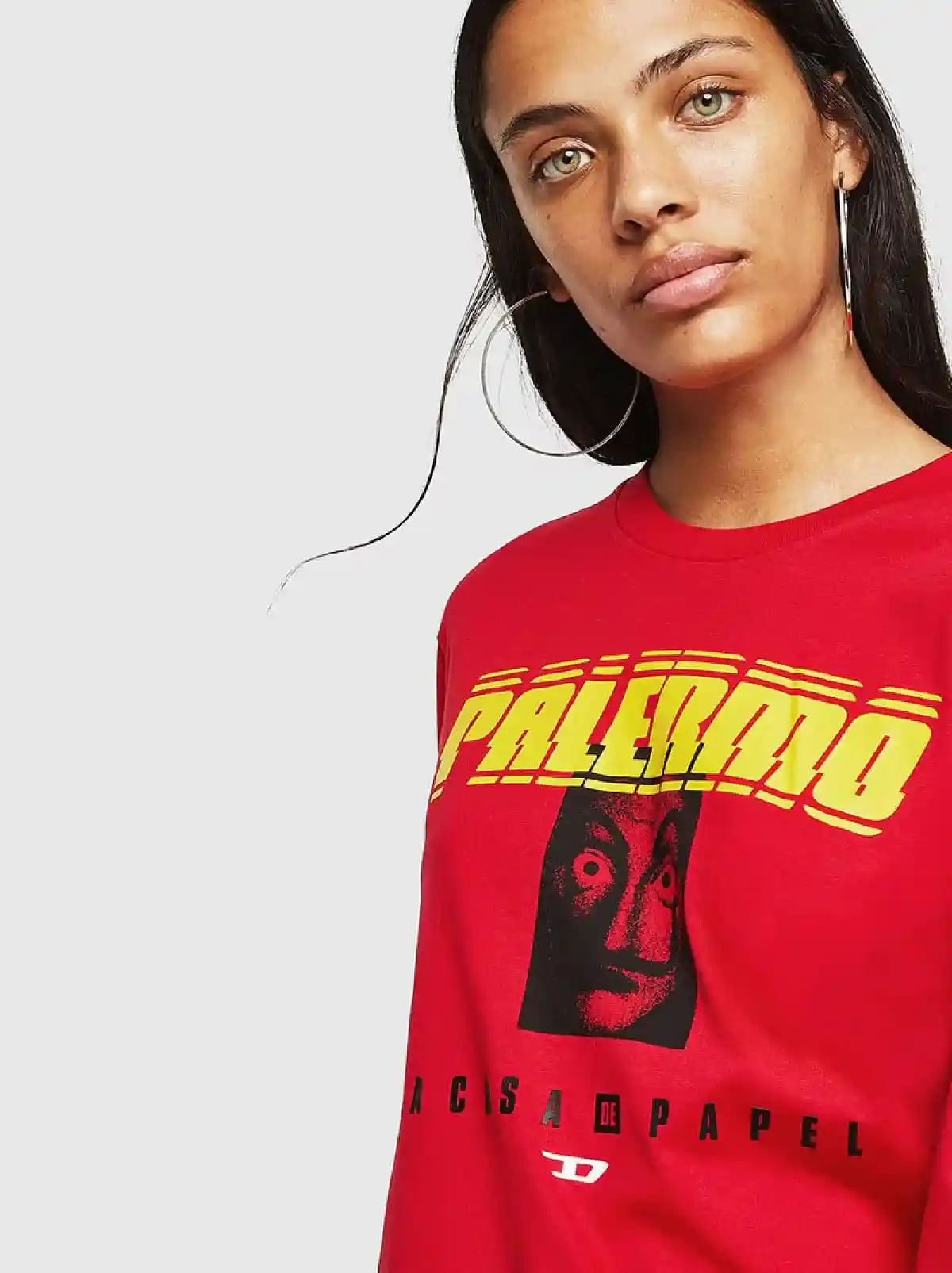 Red Palermo long-sleeve T-Shirt Diesel x La Casa de Papel