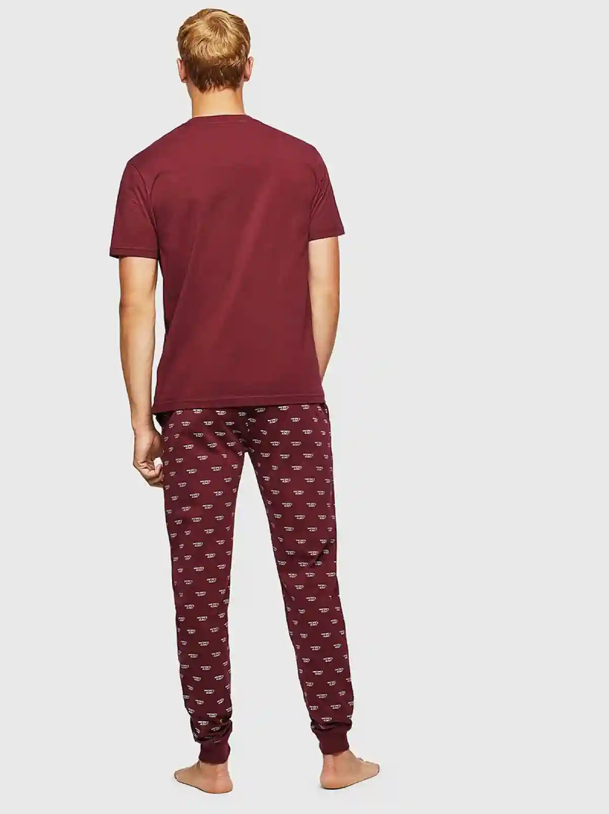 Red Pyjama set with D logo print