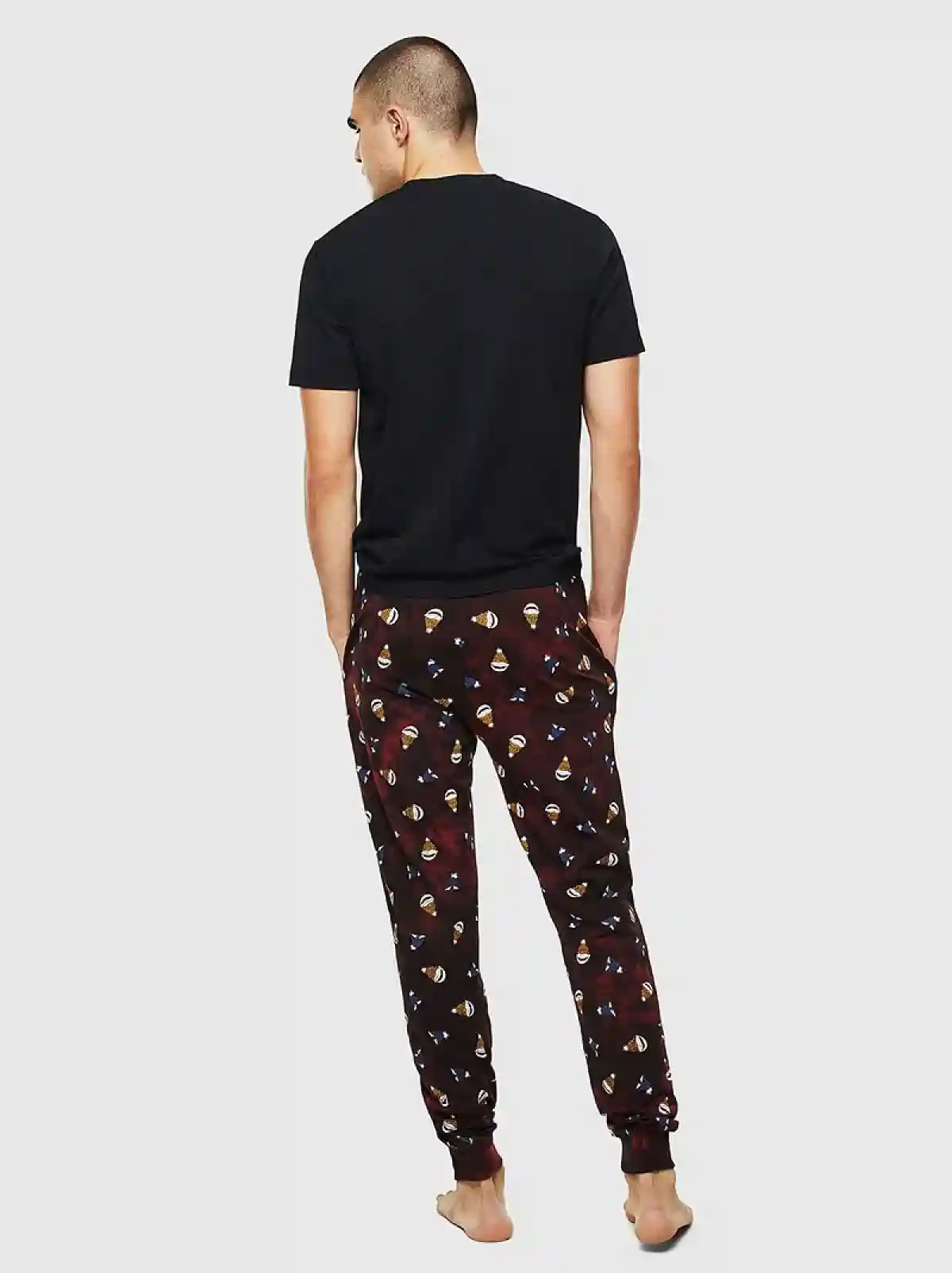 Black Pyjama set with all-over motif