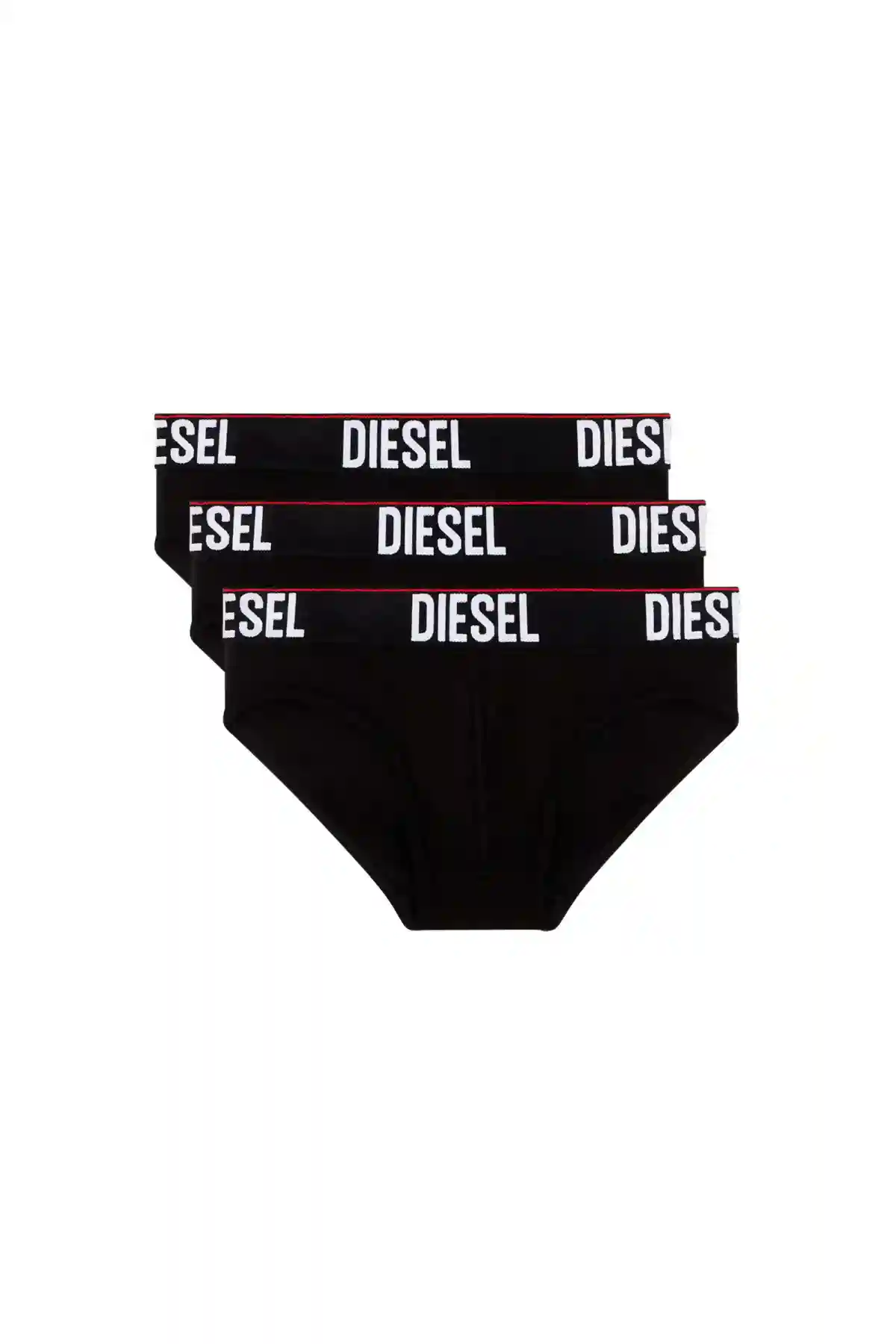 Black Three-pack briefs with tonal waist