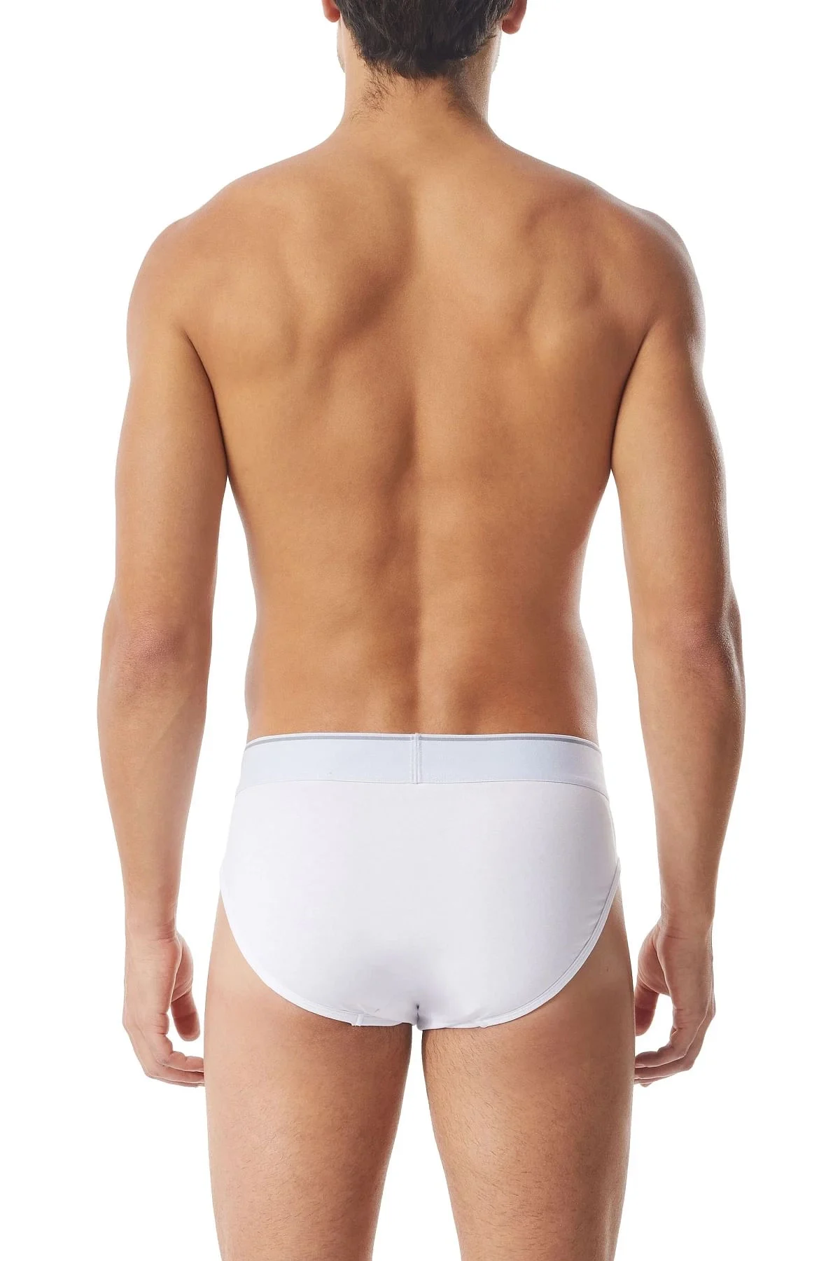 White Three-pack of plain logo briefs