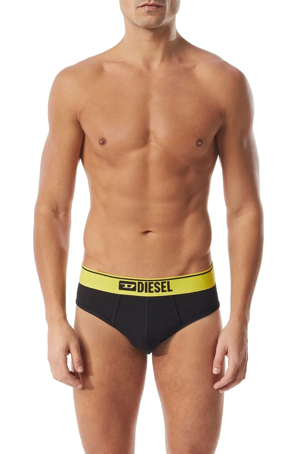 Black Three-pack of briefs with coloured waist