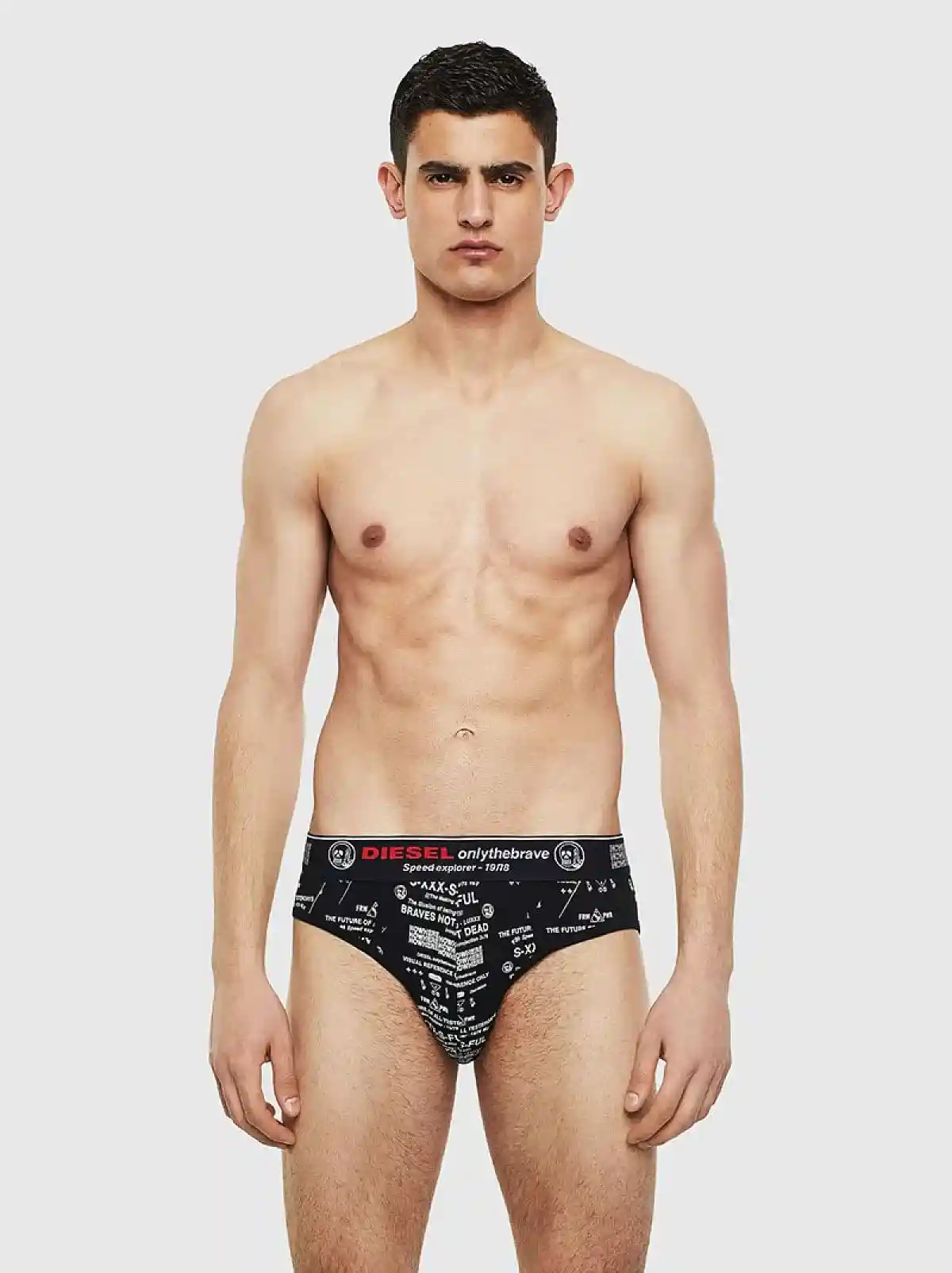 Multicolor Three-pack of briefs with text print