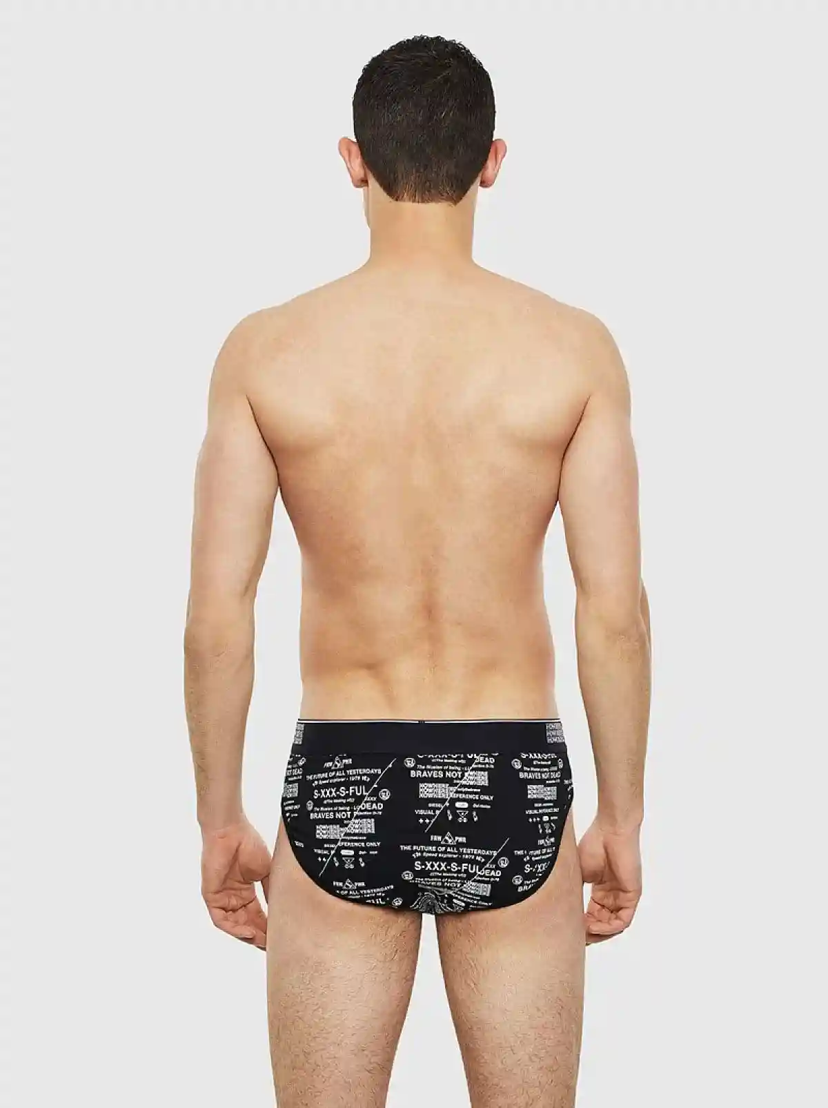 Multicolor Three-pack of briefs with text print