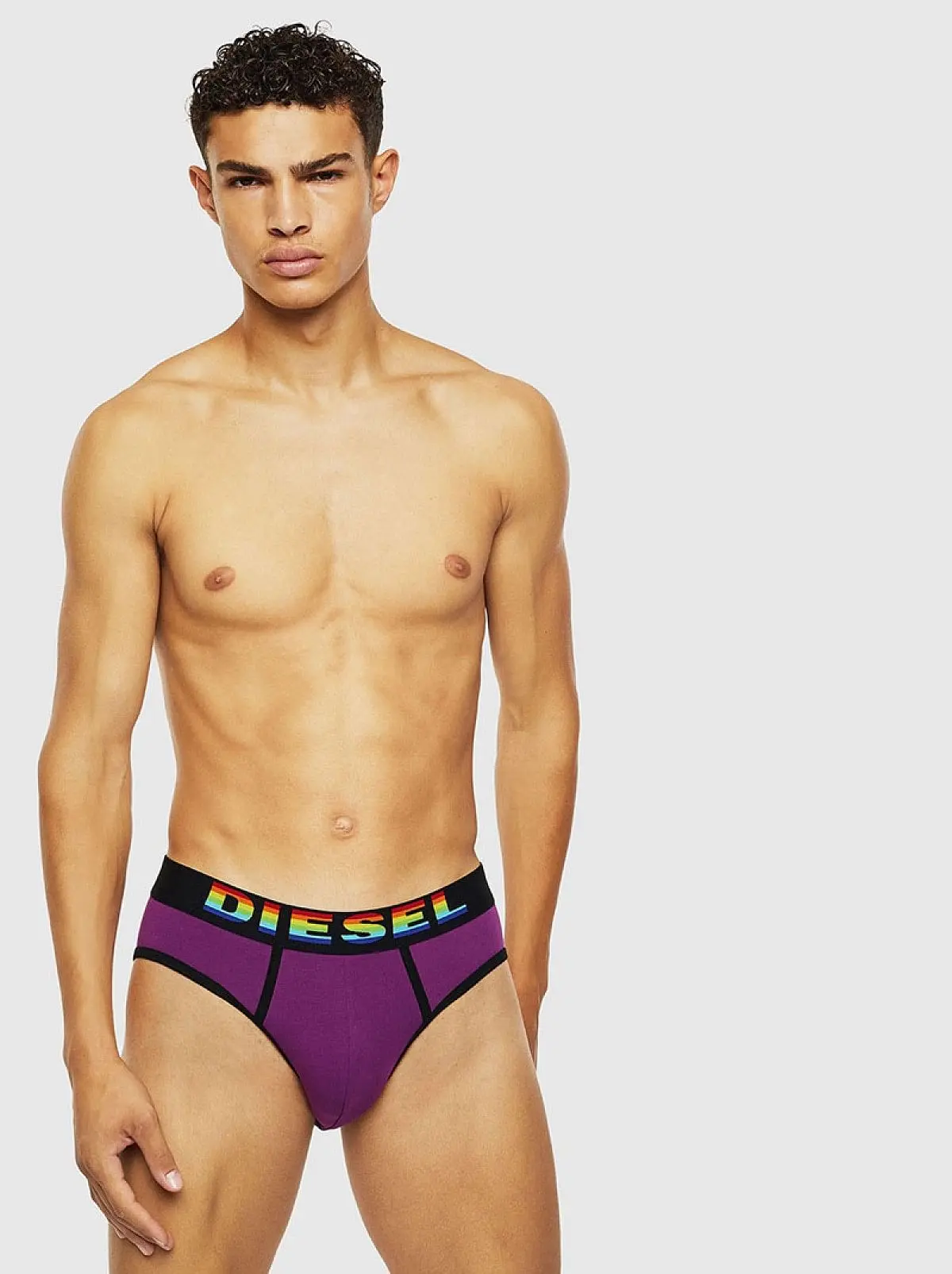Multicolor Three-pack of briefs with rainbow logo