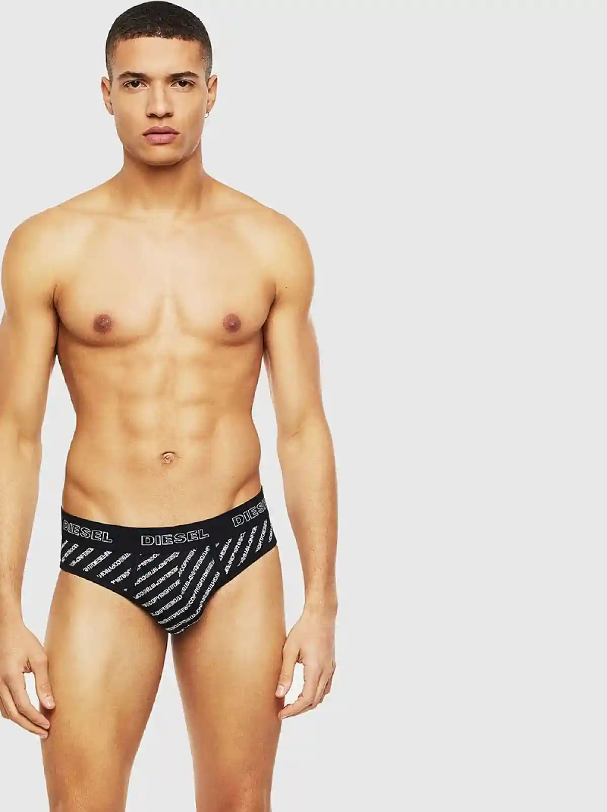 Black Three-pack of briefs plain and printed