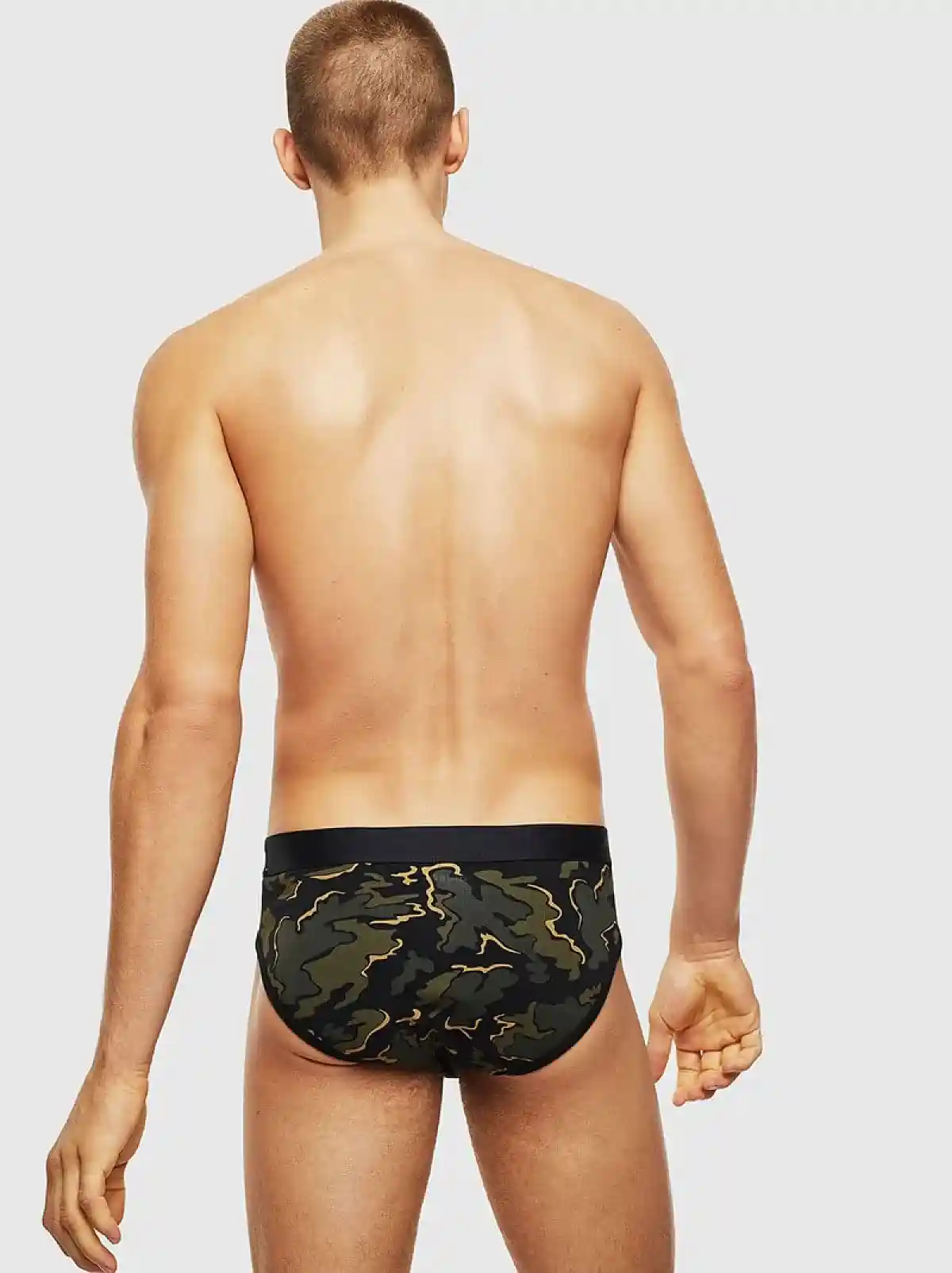 Multicolor Three-pack of briefs plain and camo