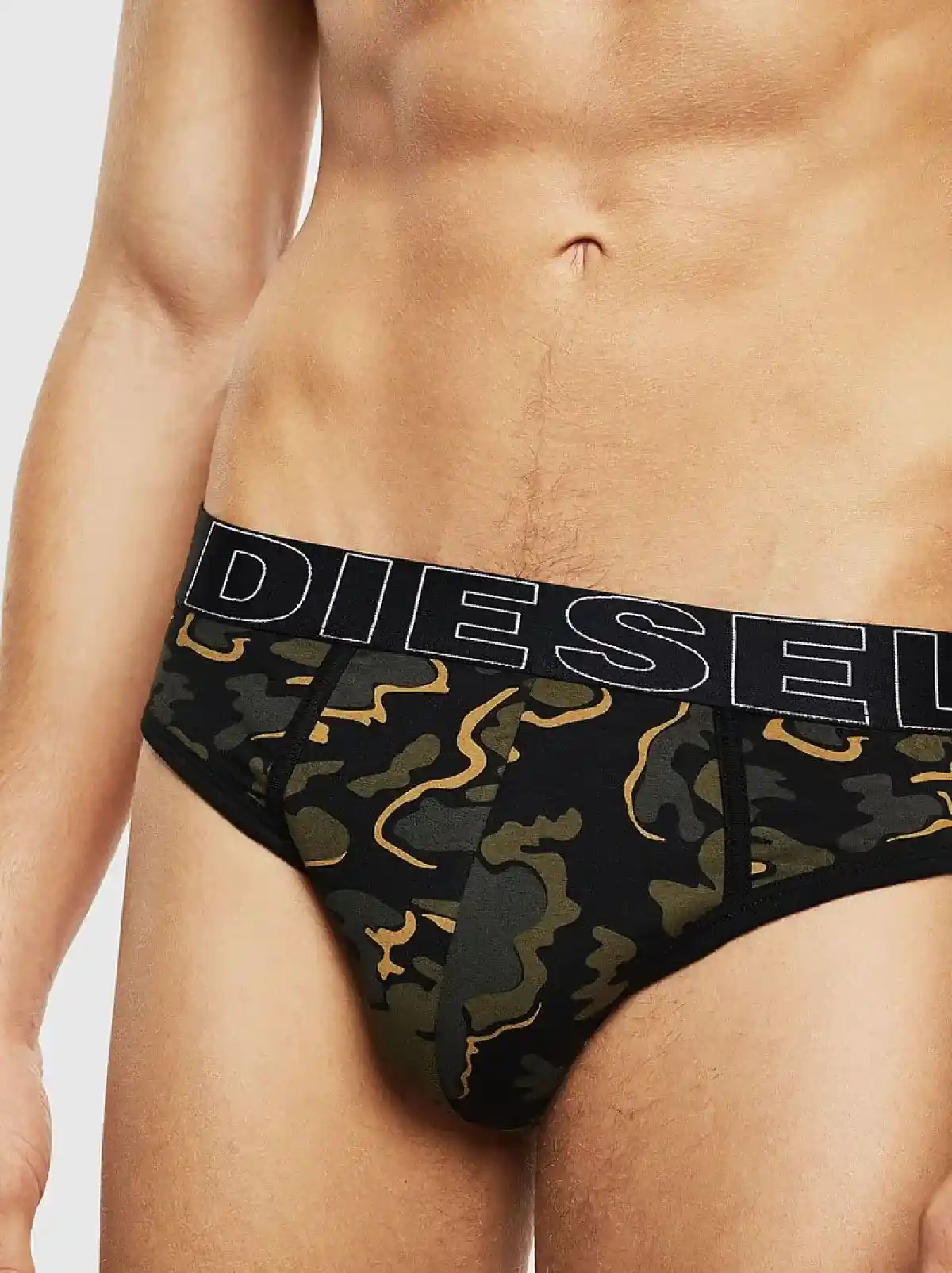 Multicolor Three-pack of briefs plain and camo