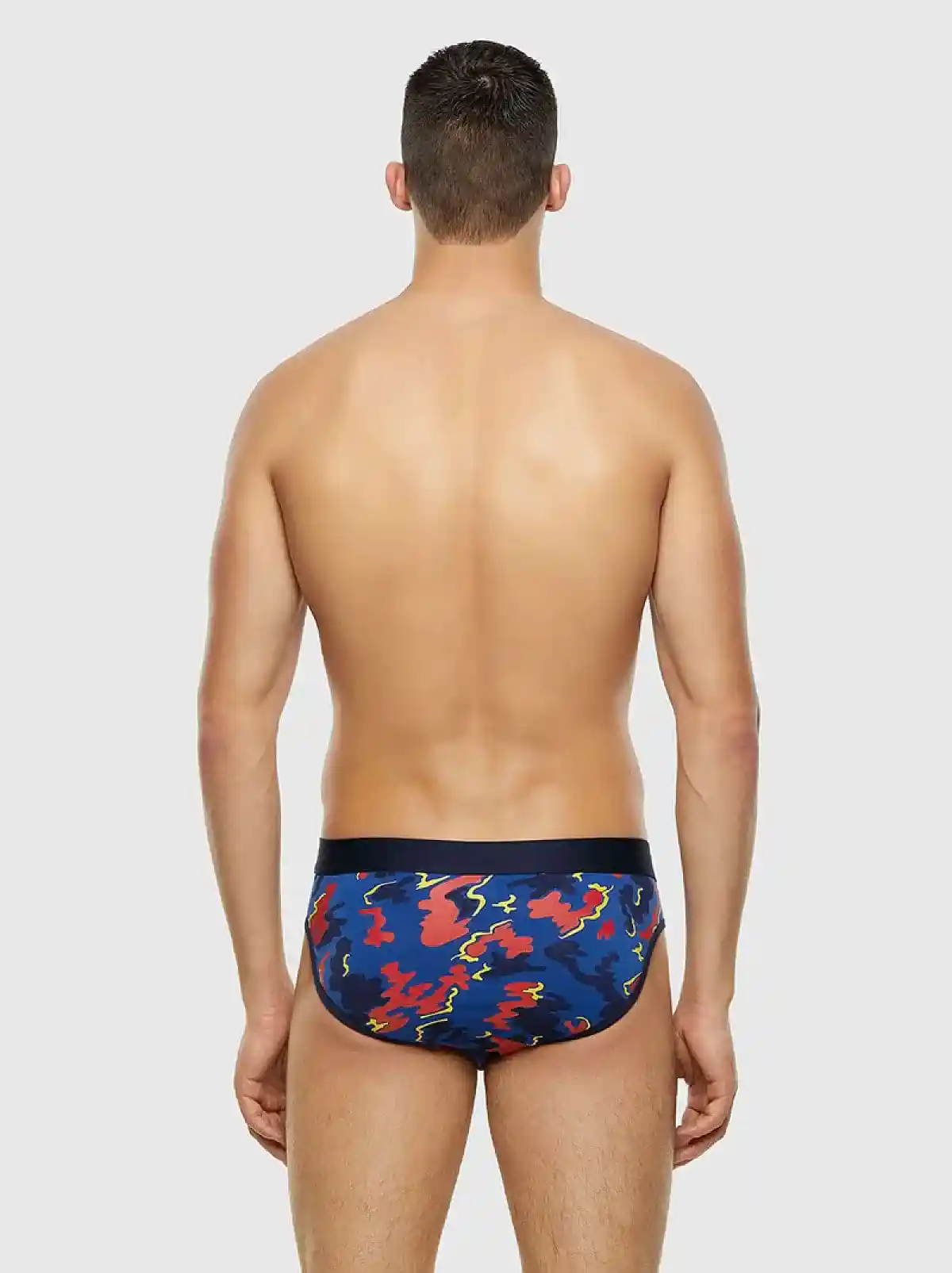Blue Three-pack of briefs plain and camo