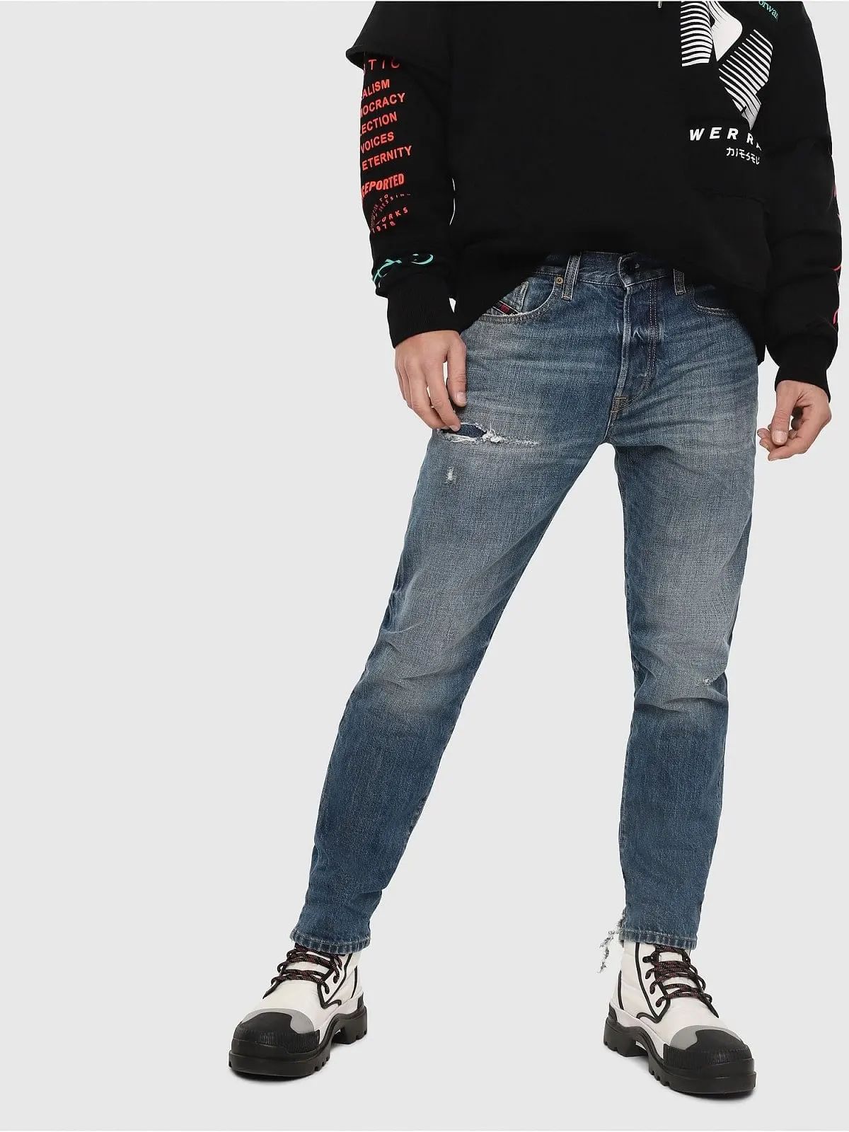 Blue Slim Jeans-Mharky