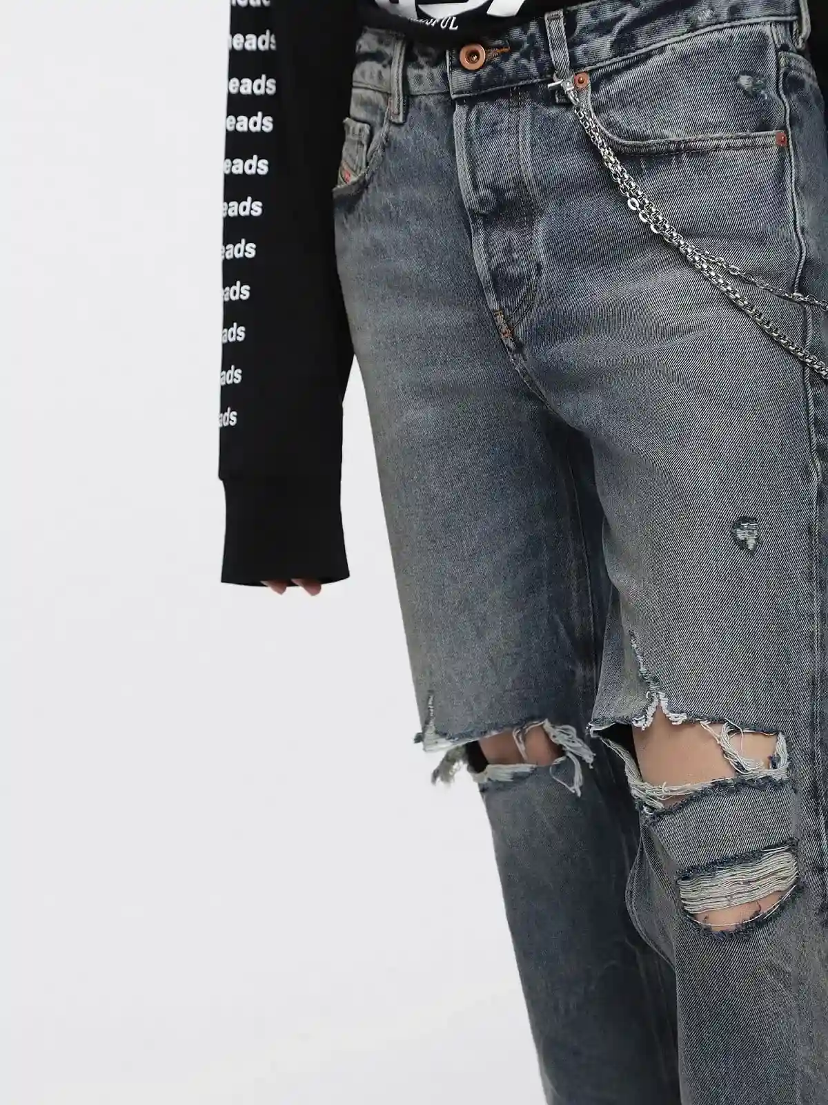 Blue Straight Fit Jeans-Alys