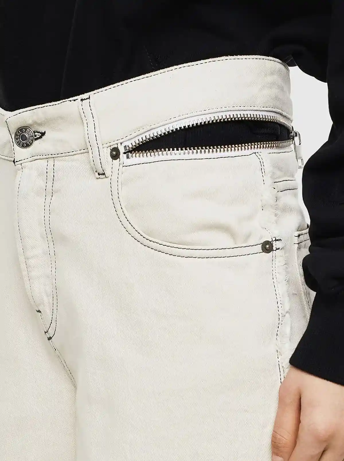 White Wide fit jeans- Widee