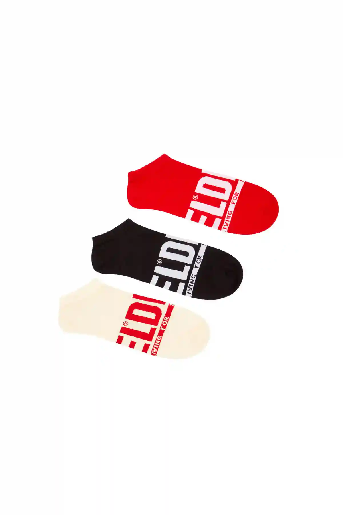 Multicolor 3-pack low-cut logo socks
