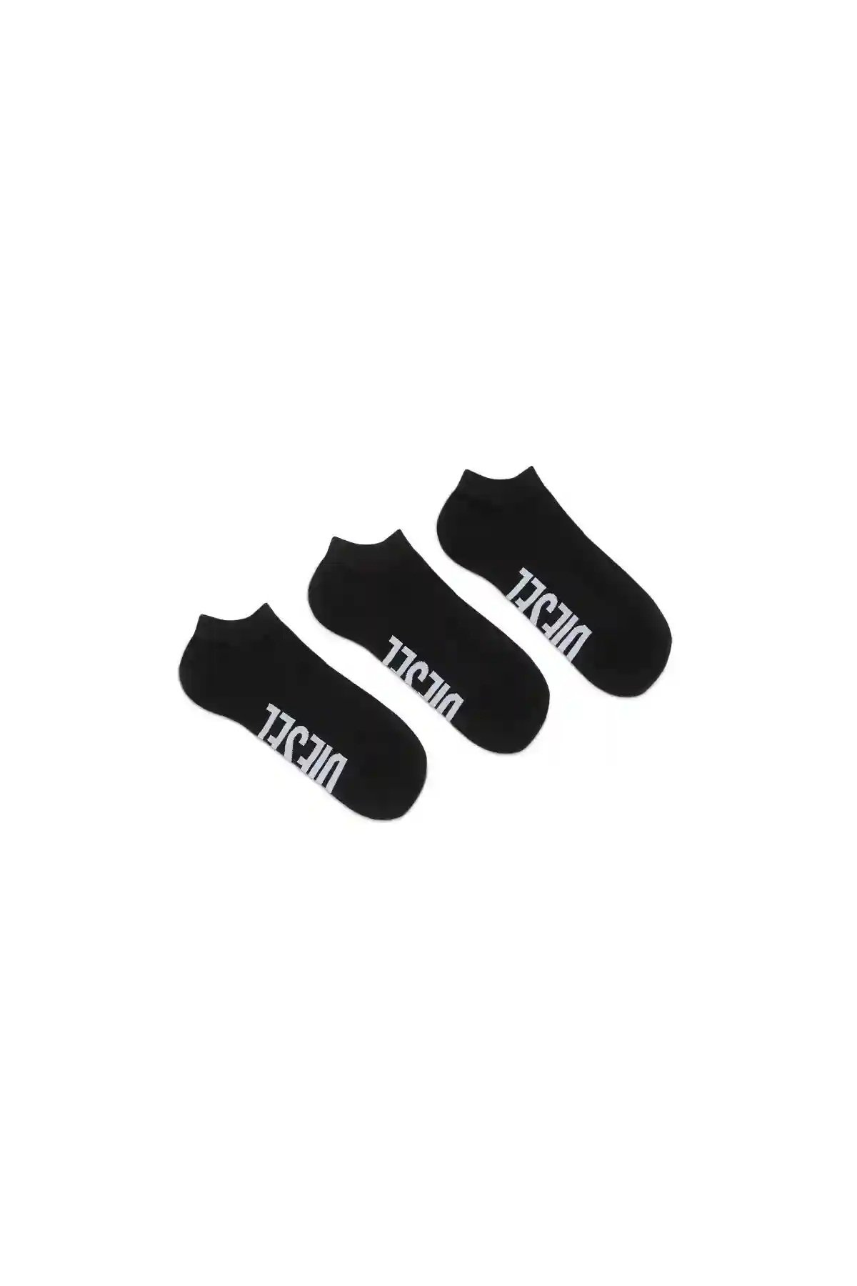 Black Three-pack low-cut logo socks