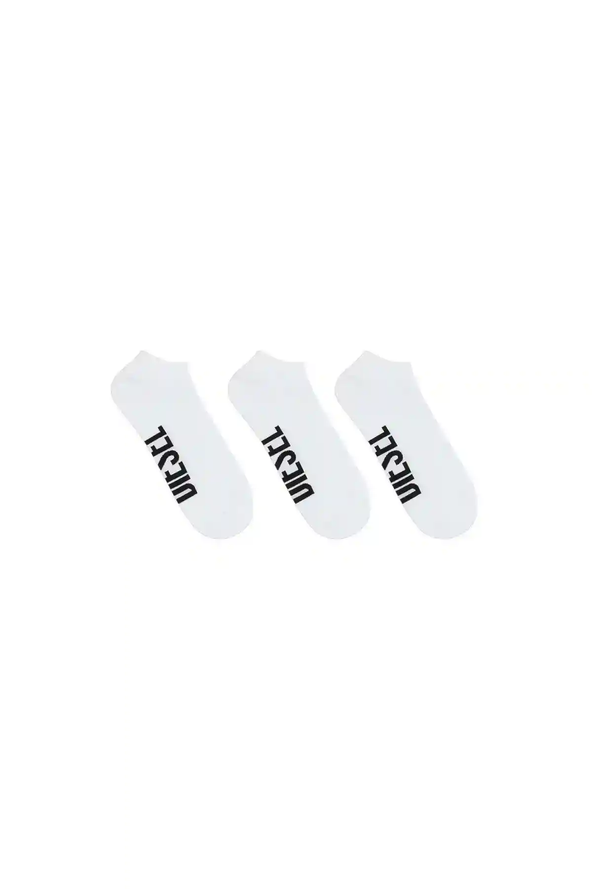 White Three-pack low-cut logo socks