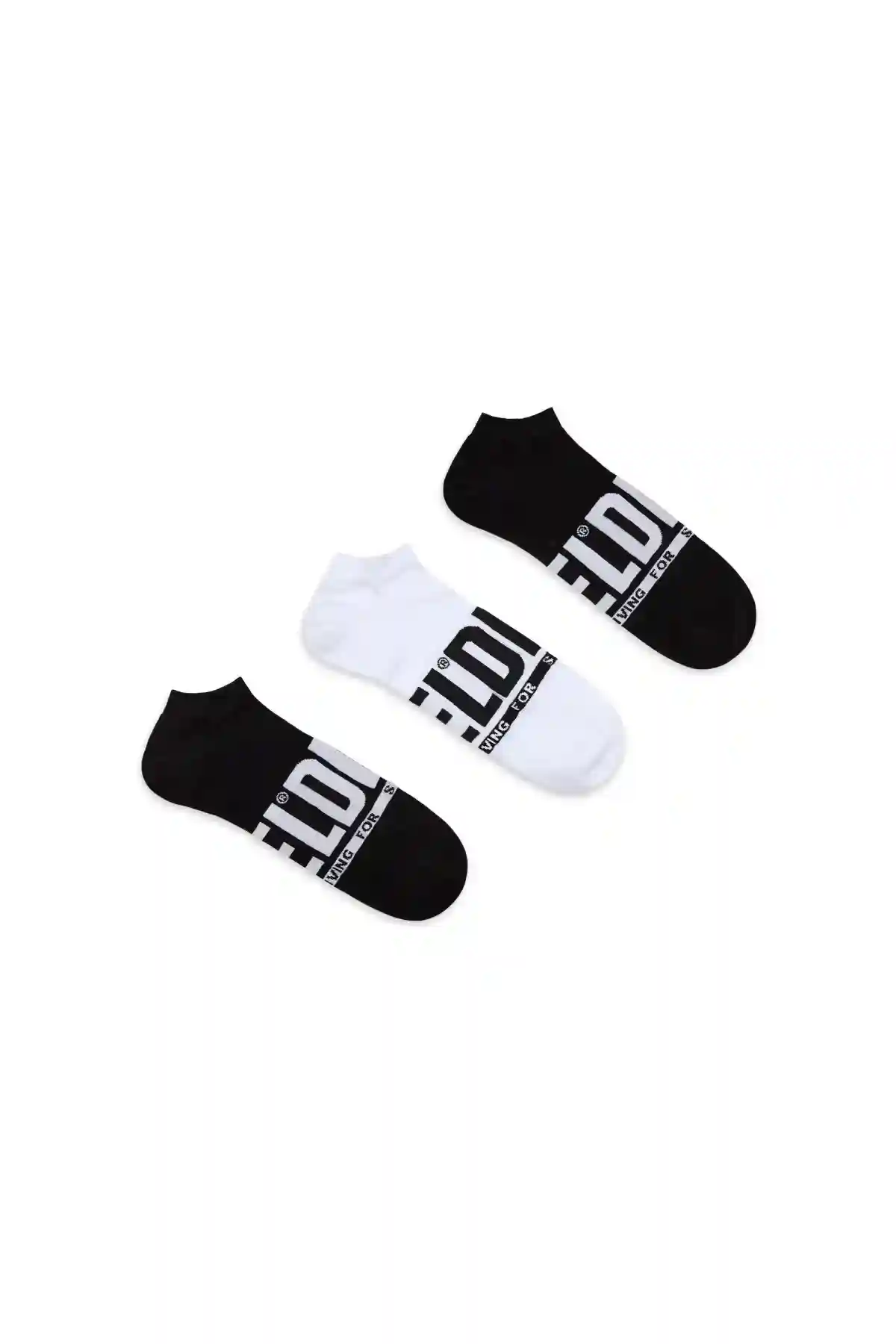 Multi Three-pack logo low-cut socks
