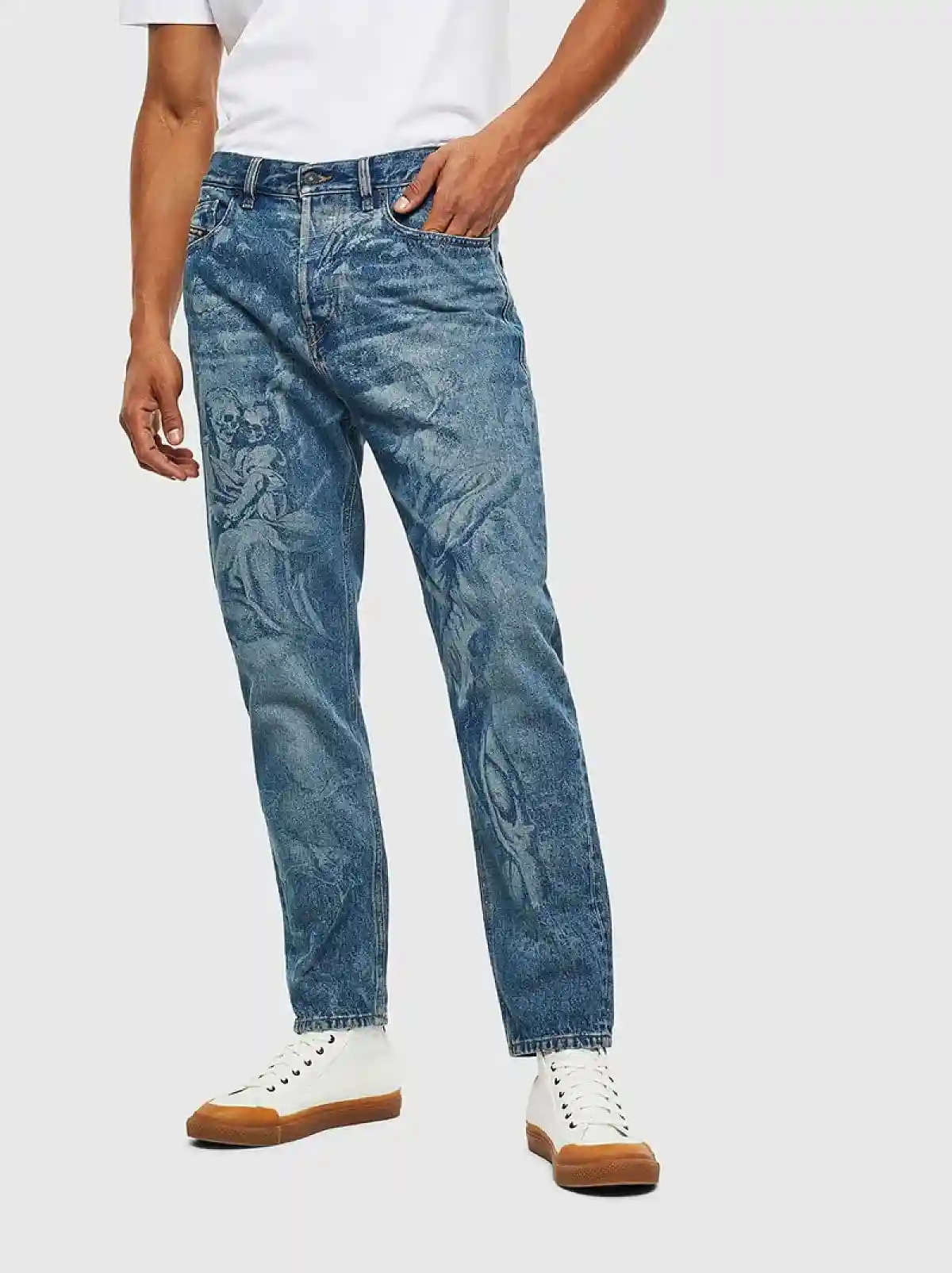 Blue Tapered-fit Jeans-D-Vider