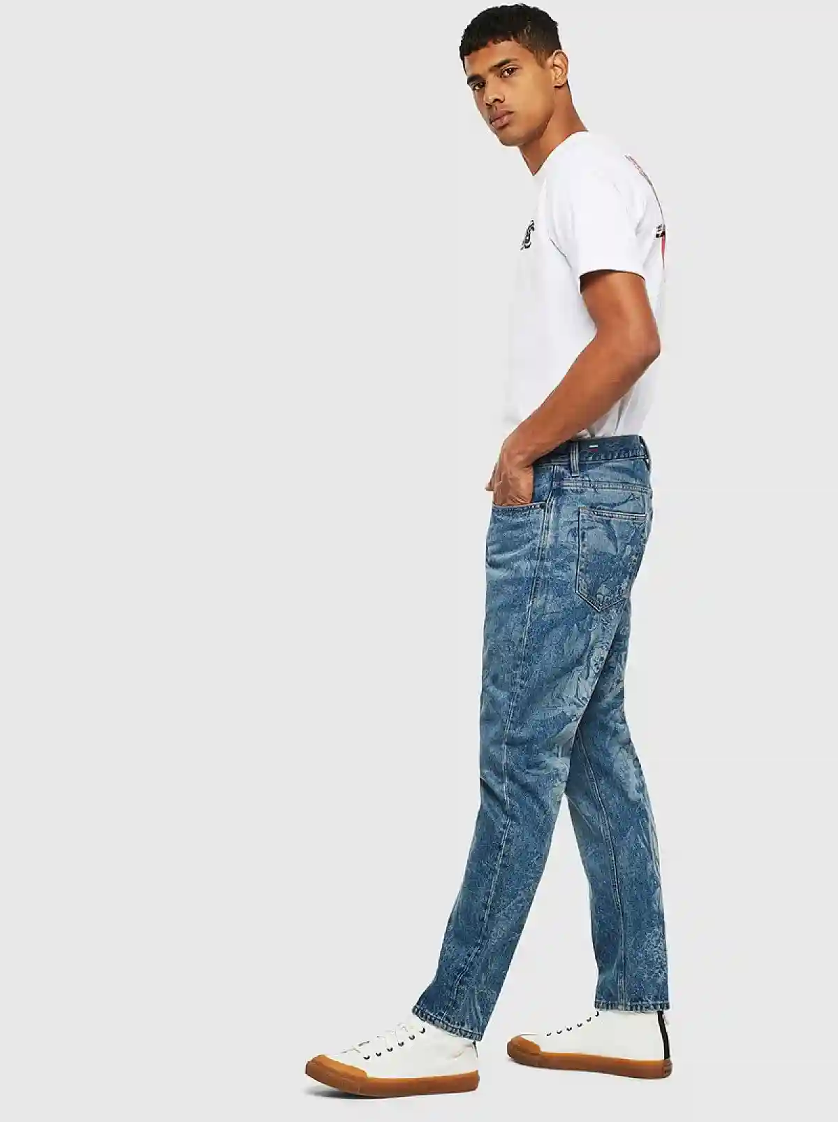 Blue Tapered-fit Jeans-D-Vider