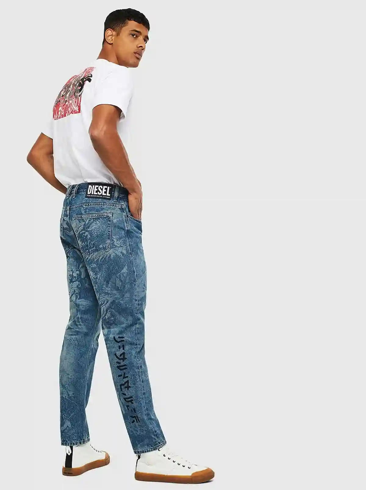Blue Tapered-fit Jeans-D-Vider