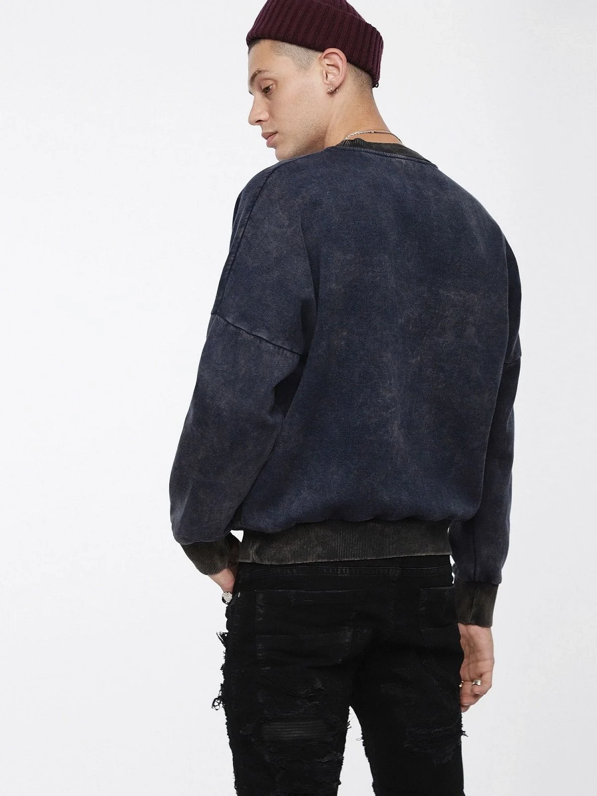 Grey Cotton sweatshirt with graphic patch