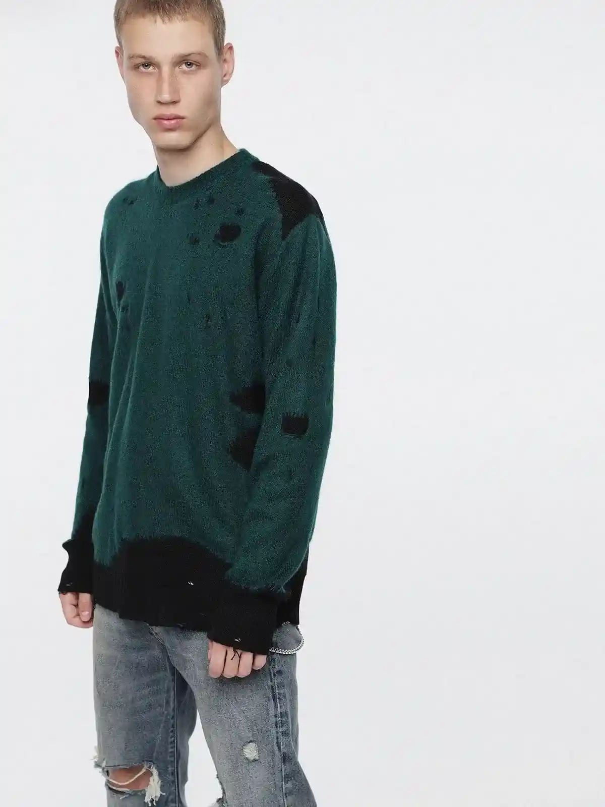 Black Sweater with destroyed details