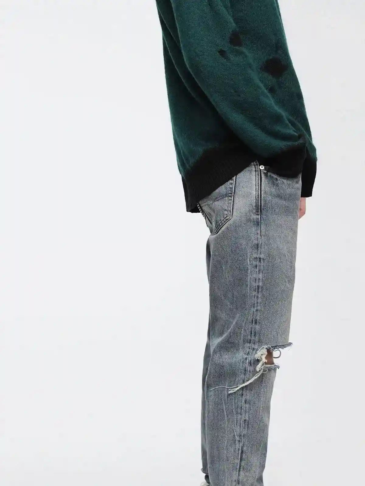 Black Sweater with destroyed details