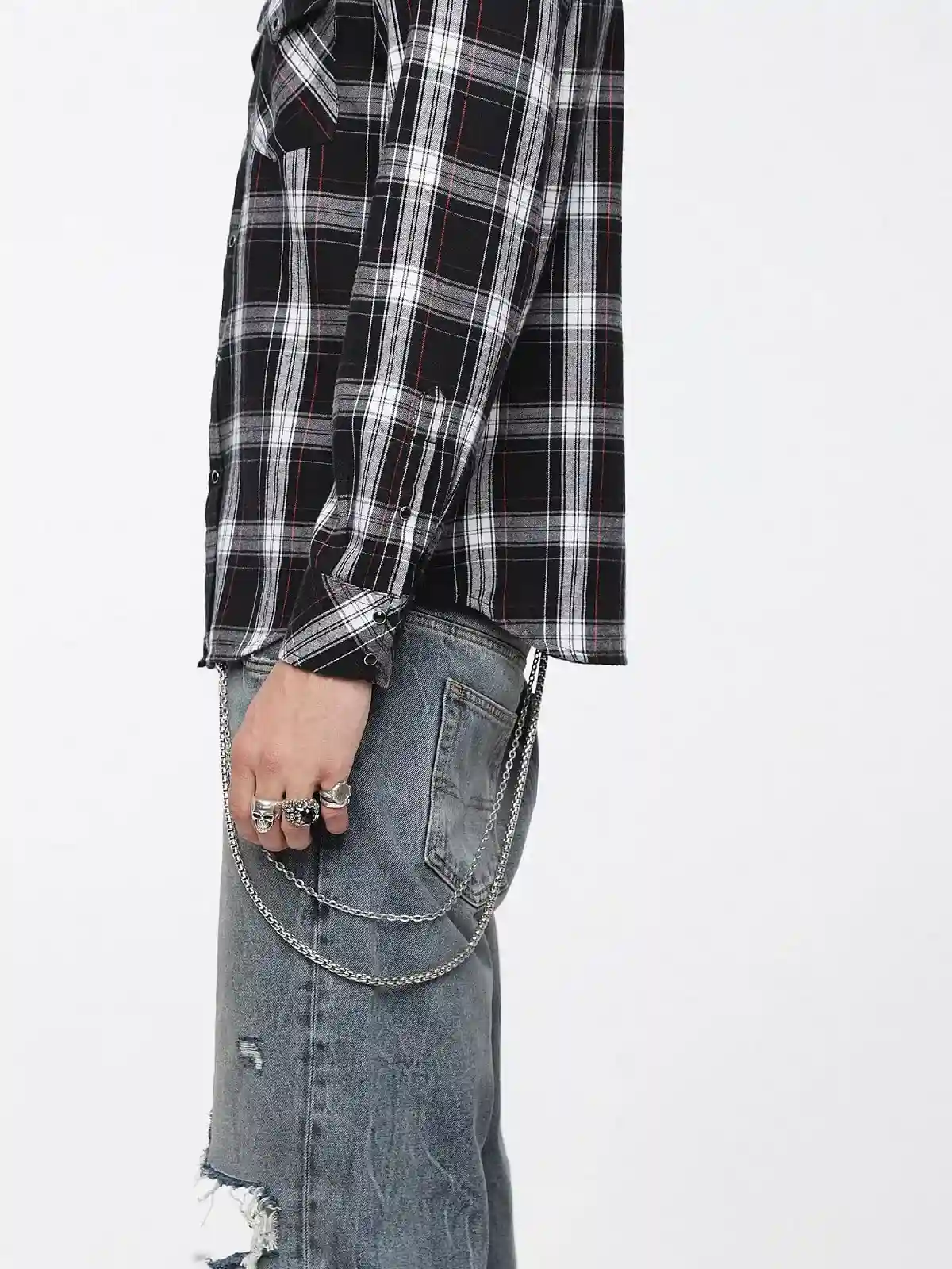 Black Checked light cotton shirt