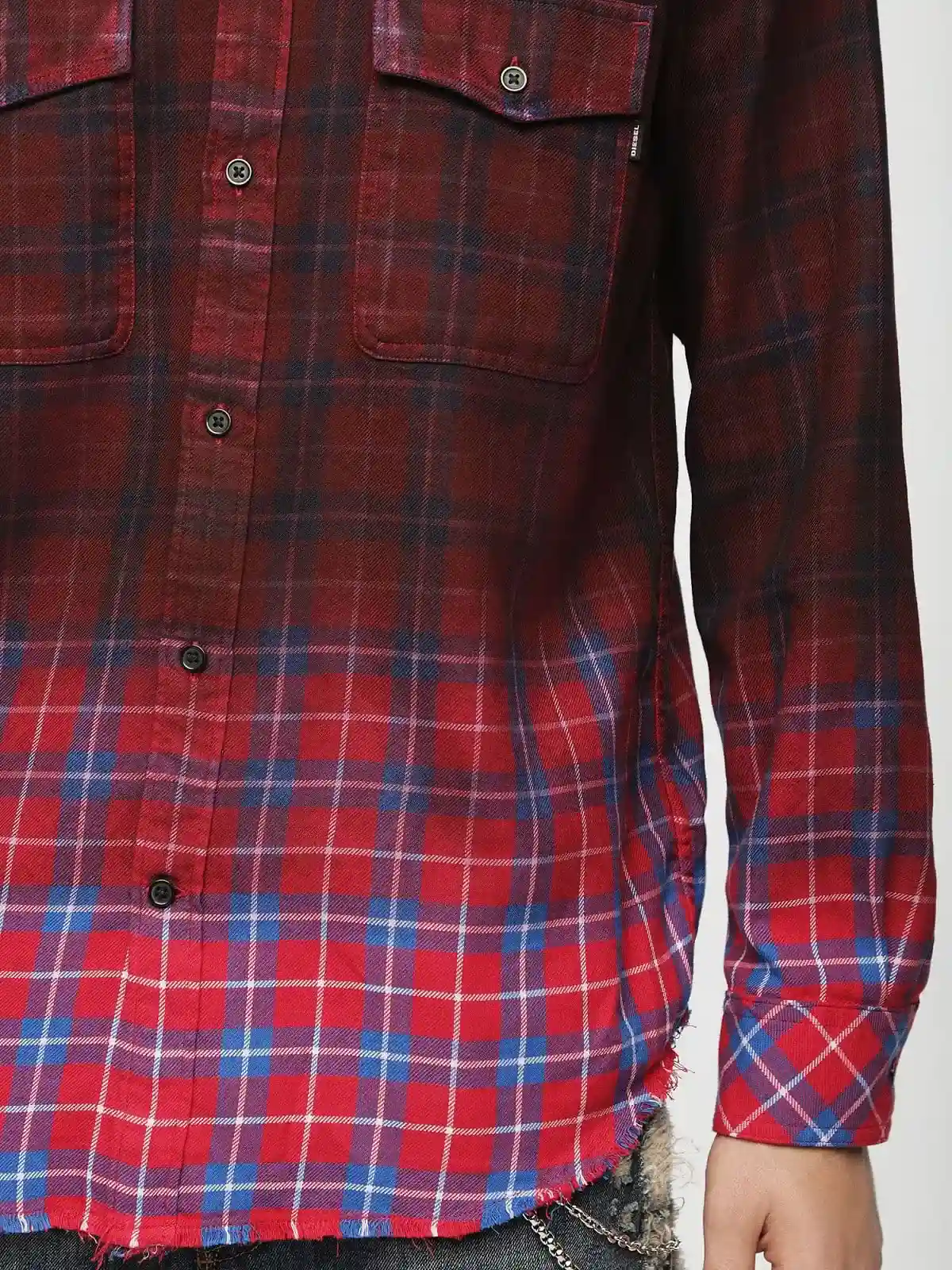 Grey Checked shirt with spots and shaded effect