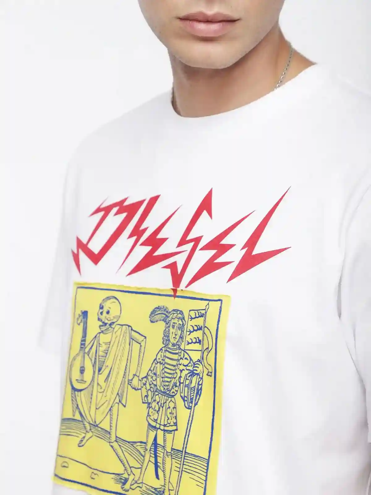White T-Shirt with medieval-inspired graphic