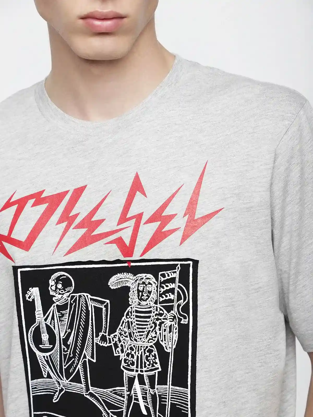 Black T-Shirt with medieval-inspired graphic