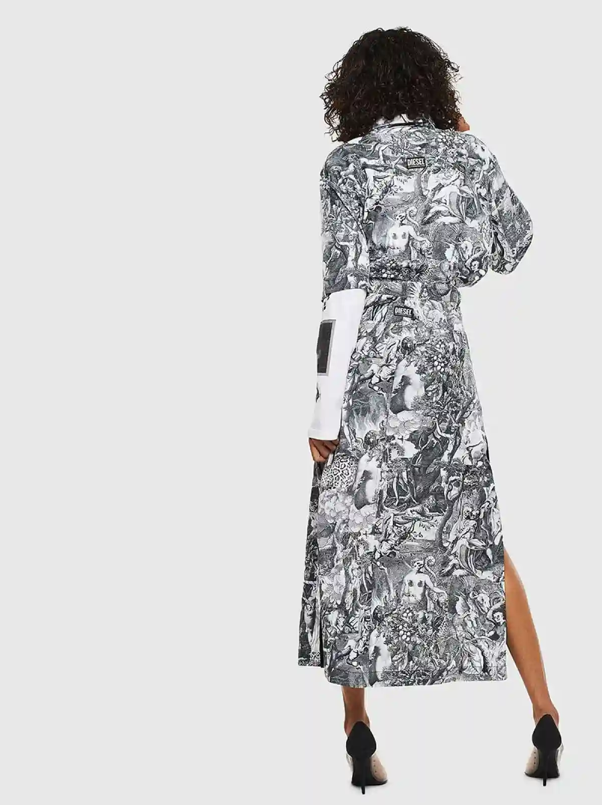 Black Long skirt with Divine Comedy print