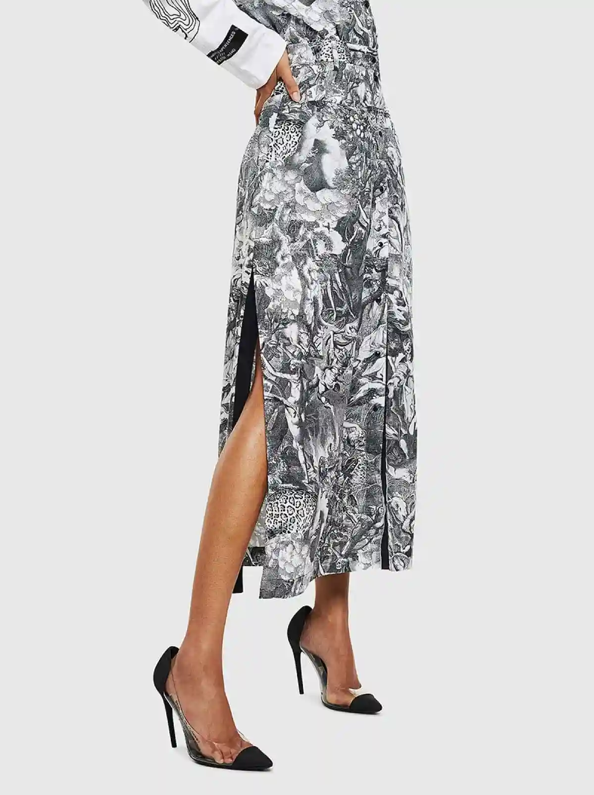 Black Long skirt with Divine Comedy print