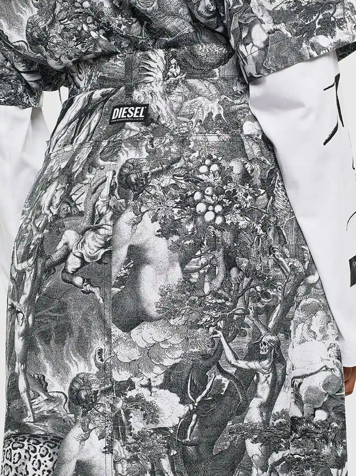 Black Long skirt with Divine Comedy print