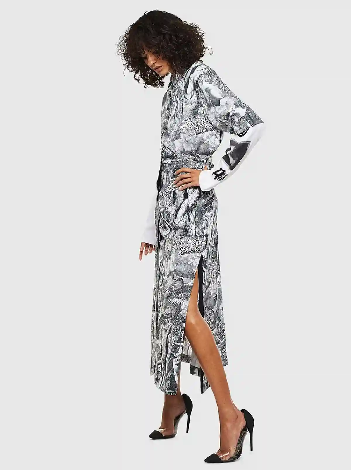 Black Long skirt with Divine Comedy print
